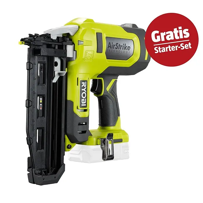 Ryobi ONE+ Maschinen-Set (Akku-Nagler R16GN18-0 + gratis Starter-Kit)