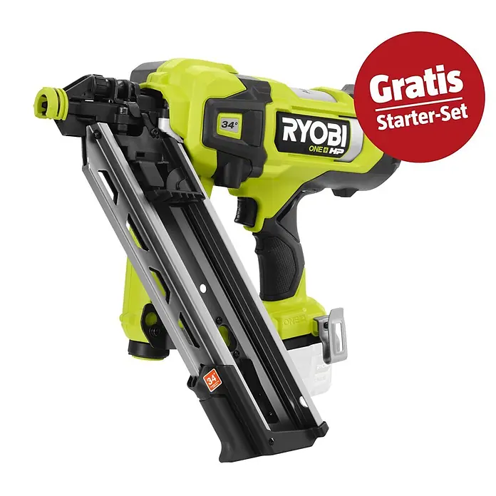 Ryobi ONE+HP Maschinen-Set (Akku-Nagler RFN1834X-0 + gratis Starter-Kit)