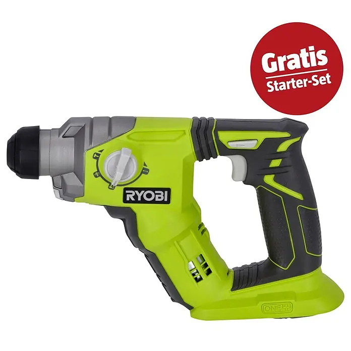 Ryobi ONE+ Maschinen-Set (Akku-Kombihammer R18SDS-0 + gratis Starter-Kit)