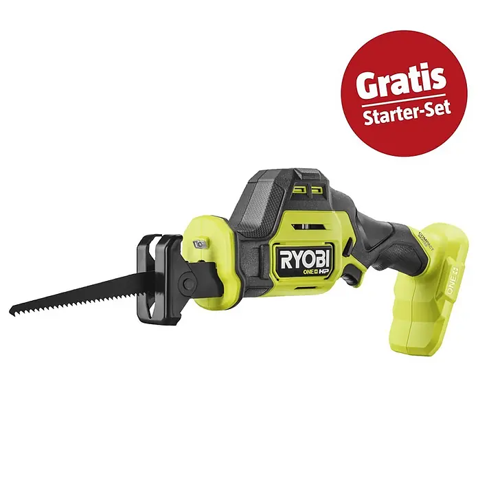 Ryobi ONE+HP Maschinen-Set (Akku-Säbelsäge RRS18C1-0 + gratis Starter-Kit)