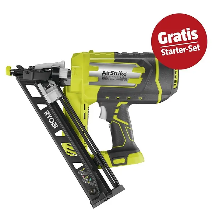 Ryobi ONE+ Maschinen-Set (Akku-Nagler R15GN18-0 + gratis Starter-Kit)