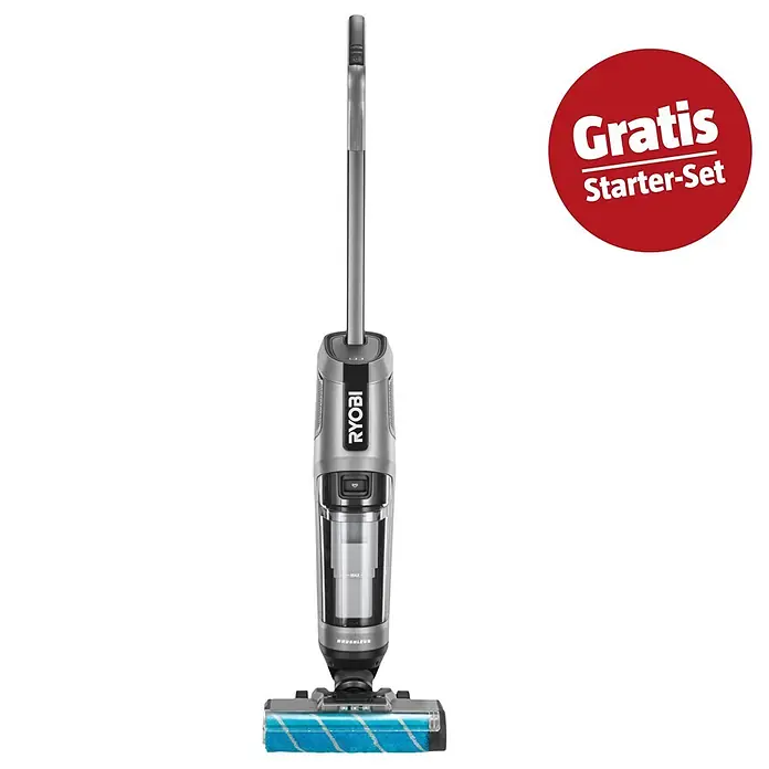 Ryobi ONE+ Maschinen-Set (Akku-Hartbodenreiniger RHFC18BL-0 + gratis Starter-Kit)