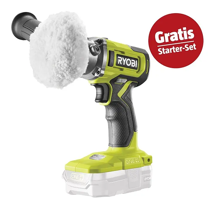 Ryobi ONE+ Maschinen-Set (Akku-Polierschleifer RDP18-0 + gratis Starter-Kit)