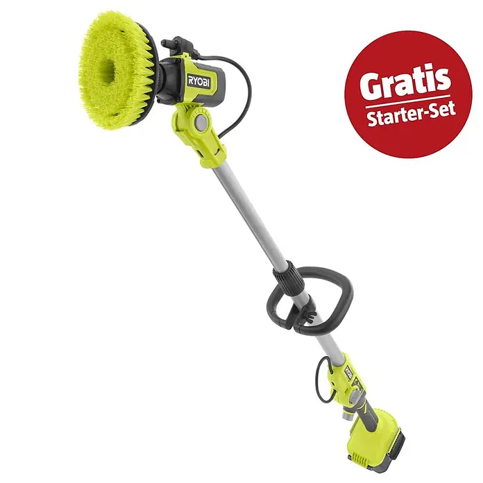 Ryobi ONE+ Maschinen-Set (Akku-Reinigungsbürste RWTS18-0 + gratis Starter-Kit)