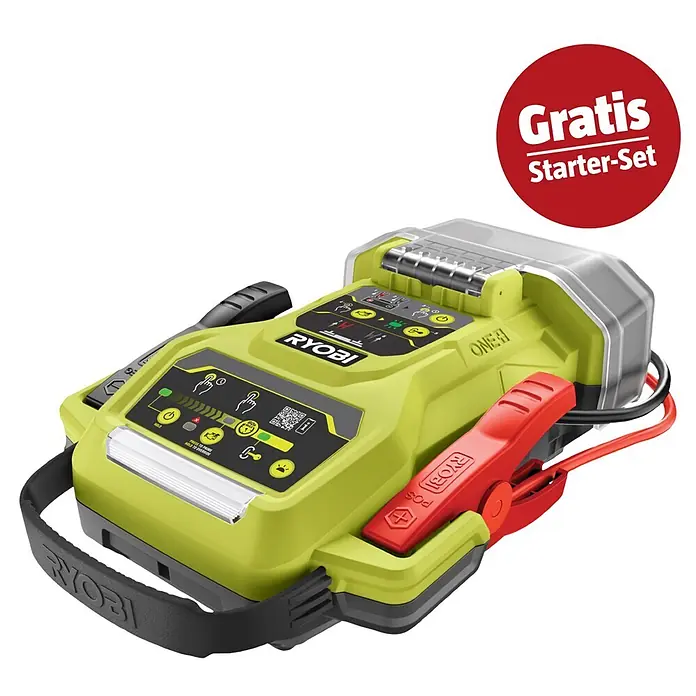Ryobi ONE+ Maschinen-Set (Starthilfegerät RJSC18-0 + gratis Starter-Kit)