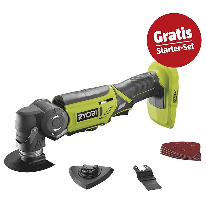Ryobi ONE+ Maschinen-Set (Akku-Multifunktionswerkzeug R18MT-0 + gratis Starter-Kit)