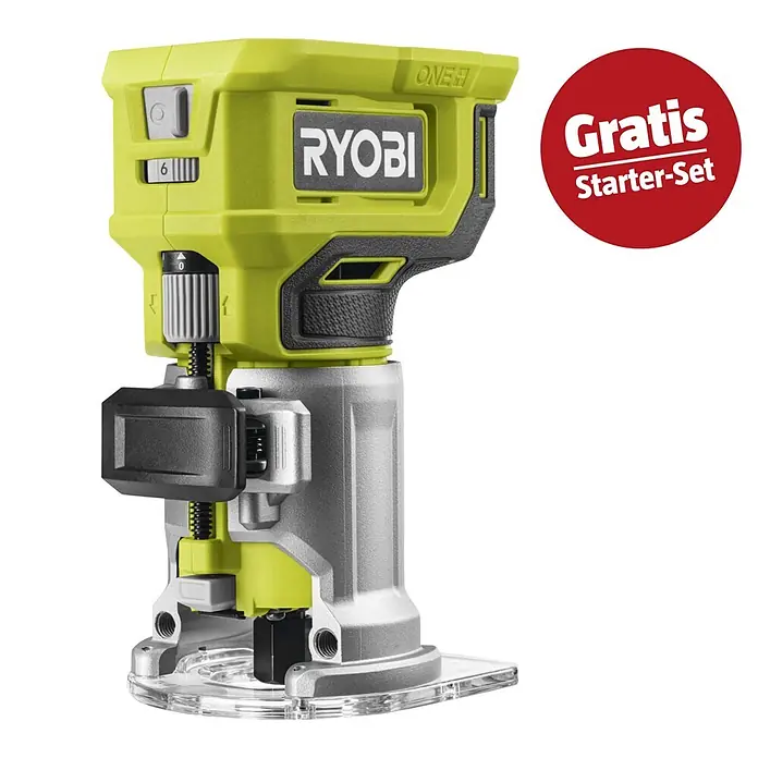 Ryobi ONE+ Maschinen-Set (Akku-Kantenfräser RTR18-0 + gratis Starter-Kit)