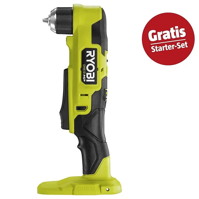 Ryobi ONE+HP Maschinen-Set (Akku-Winkelbohrschrauber RAD18C-0 + gratis Starter-Kit)