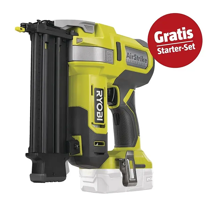 Ryobi ONE+ Maschinen-Set (Akku-Nagler R18GN18-0 + gratis Starter-Kit)