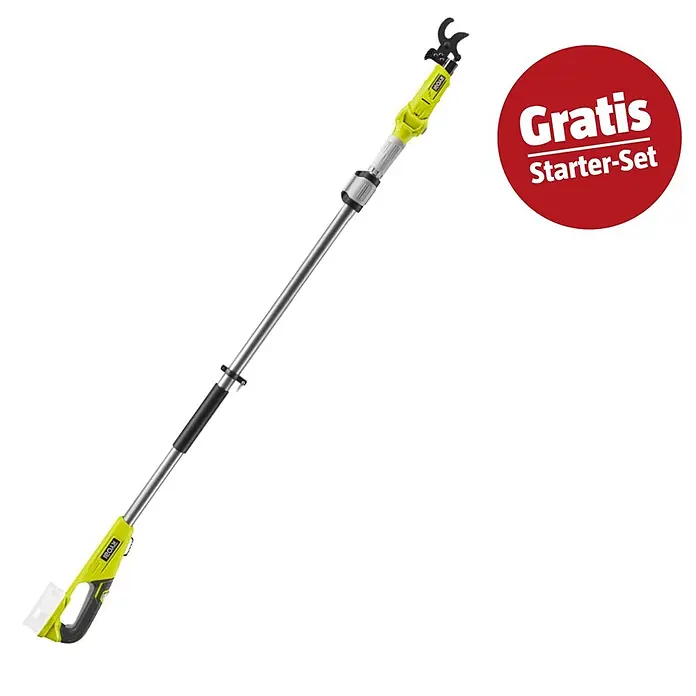 Ryobi ONE+ Maschinen-Set (Akku-Teleskop-Astschere RY18PLA-0,18V, 4 Ah Akku & 2A Ladegerät)