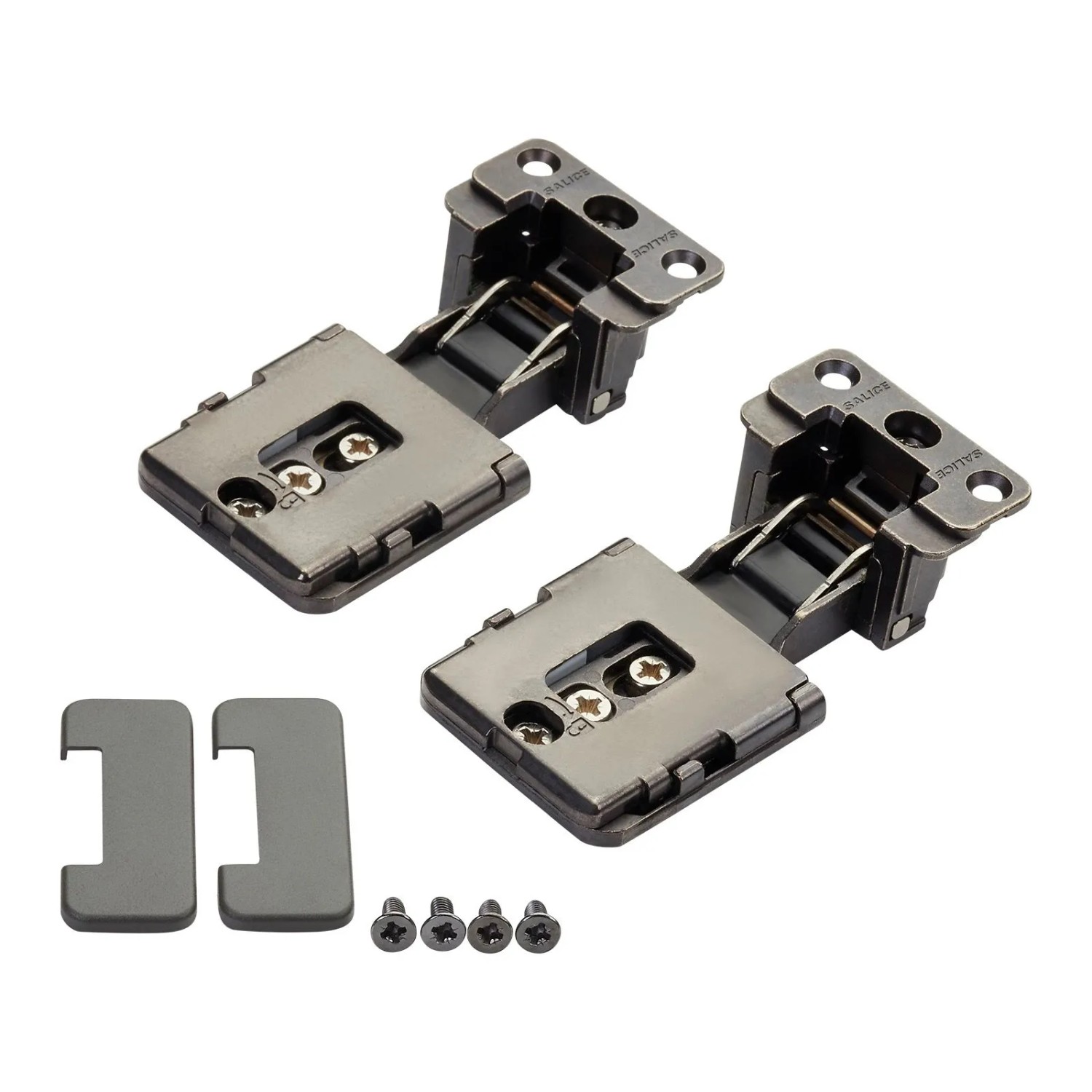 SALICE 1 Paar Conecta Scharnierset 134932 für Alurahmen Titanium Seitenaufschlag 10 Oder 12,5 mm