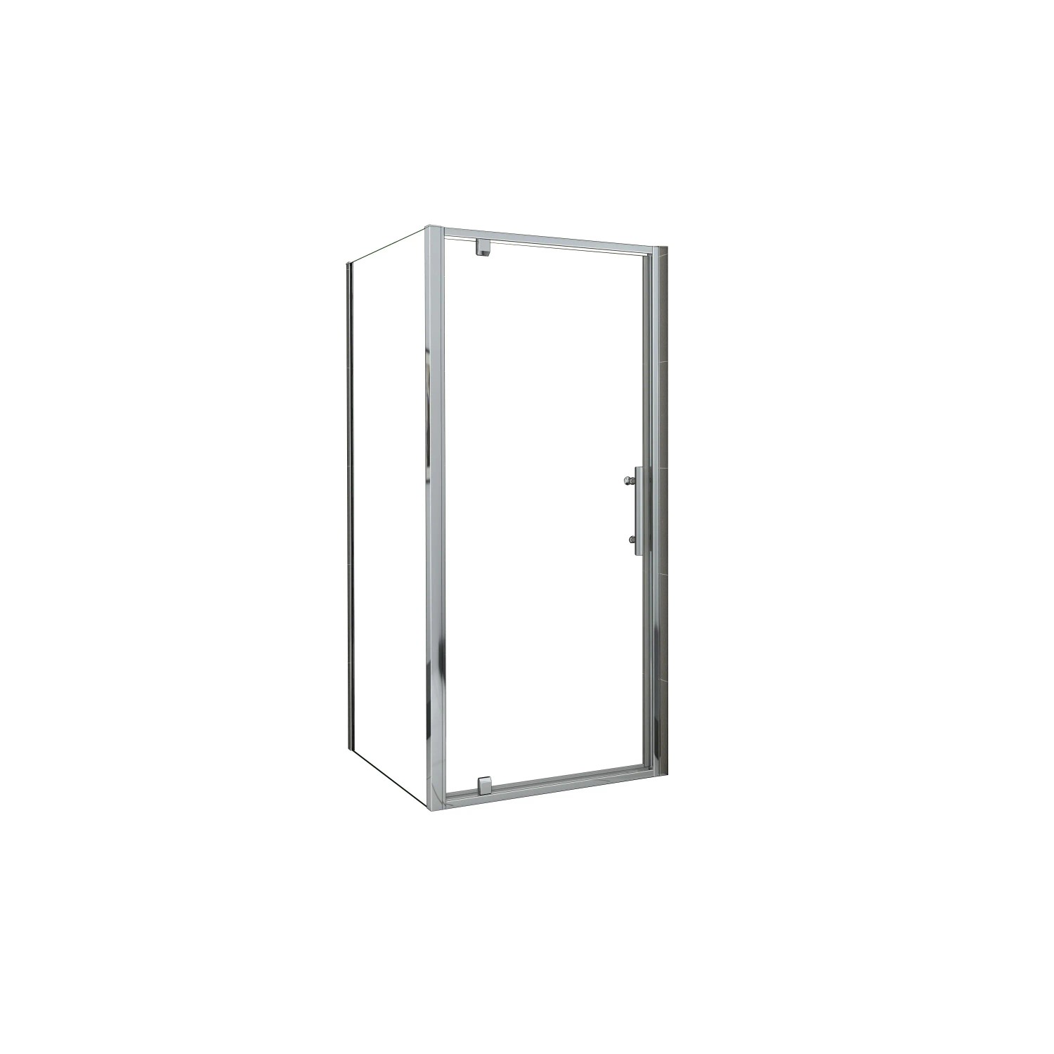 AICA Eckdusche Drehtür B.70xH.185cm mit Seitwand 90x185cm 5mm Klares ESG Sicherheitsglas Nischentür Duschabtrennung Duschkabine