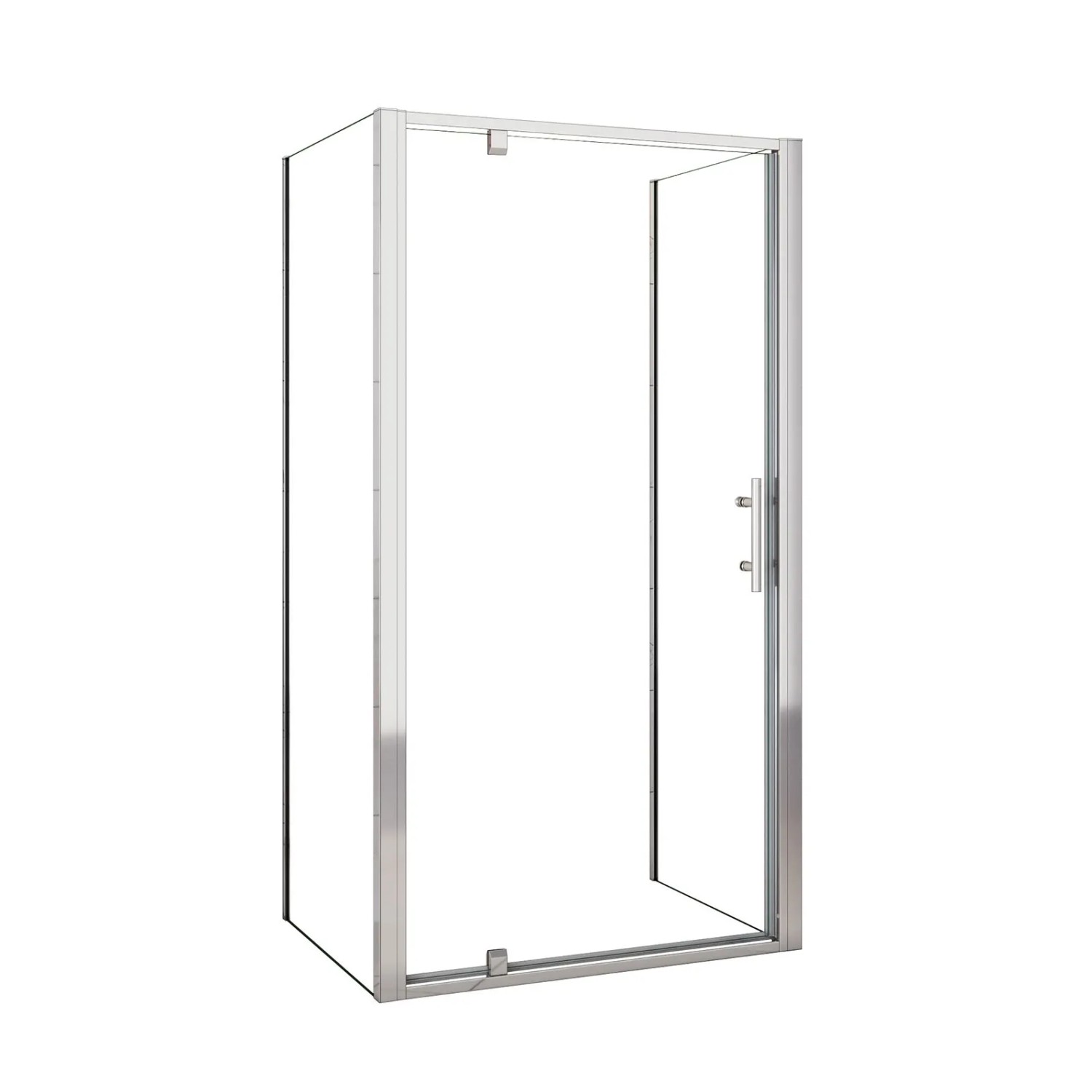 AICA Drehtür 70x185cm Mit 2xSeitenwand 90x185cm 5mm ESG Sicherheitsklarglas Duschabtrennung Scharniertür Duschkabine