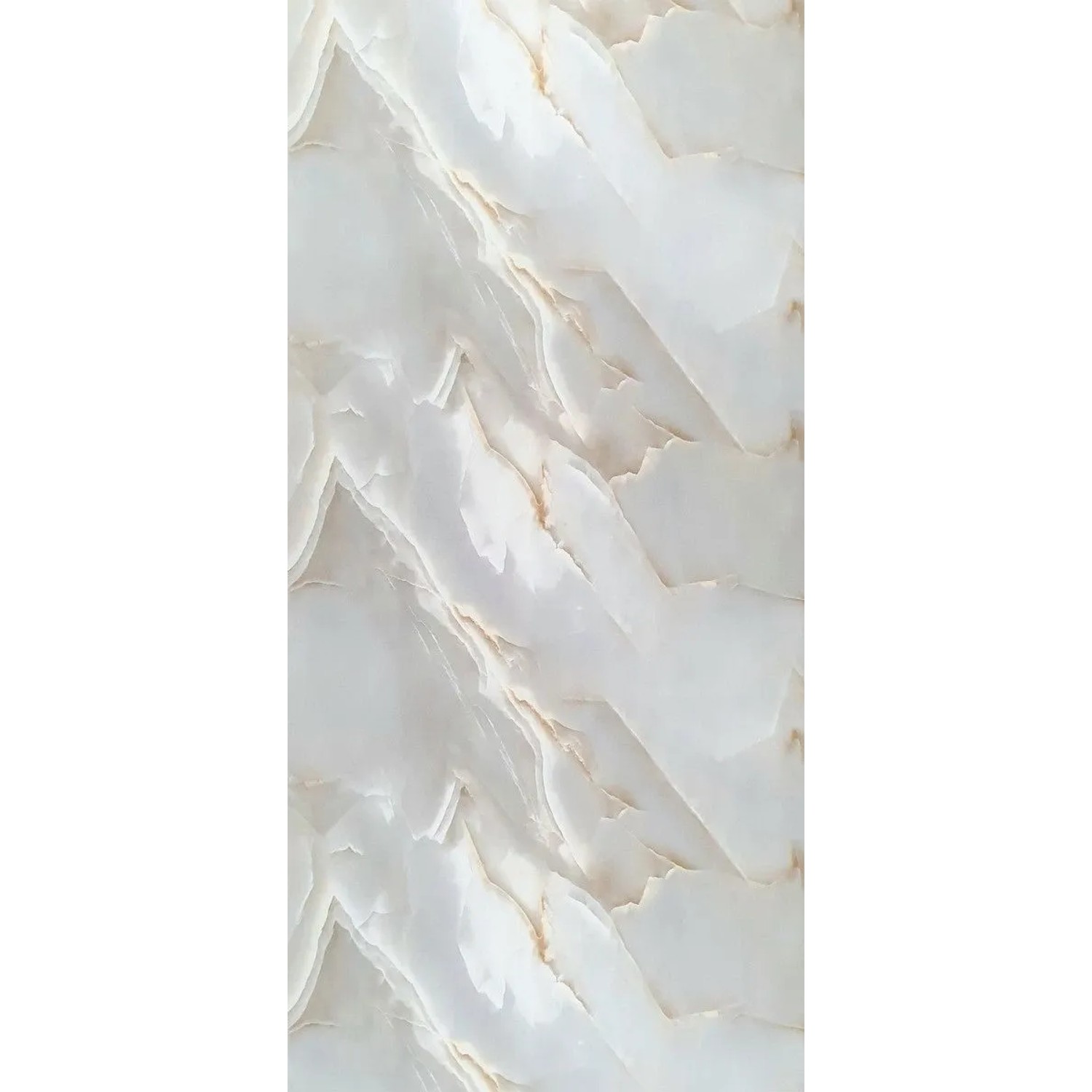Aluverbund24 PVC Wandpaneele Duschrückwand Küchenrückwand Onyx-Pearl in Marmor-Optik Hochglanz 122x244cm
