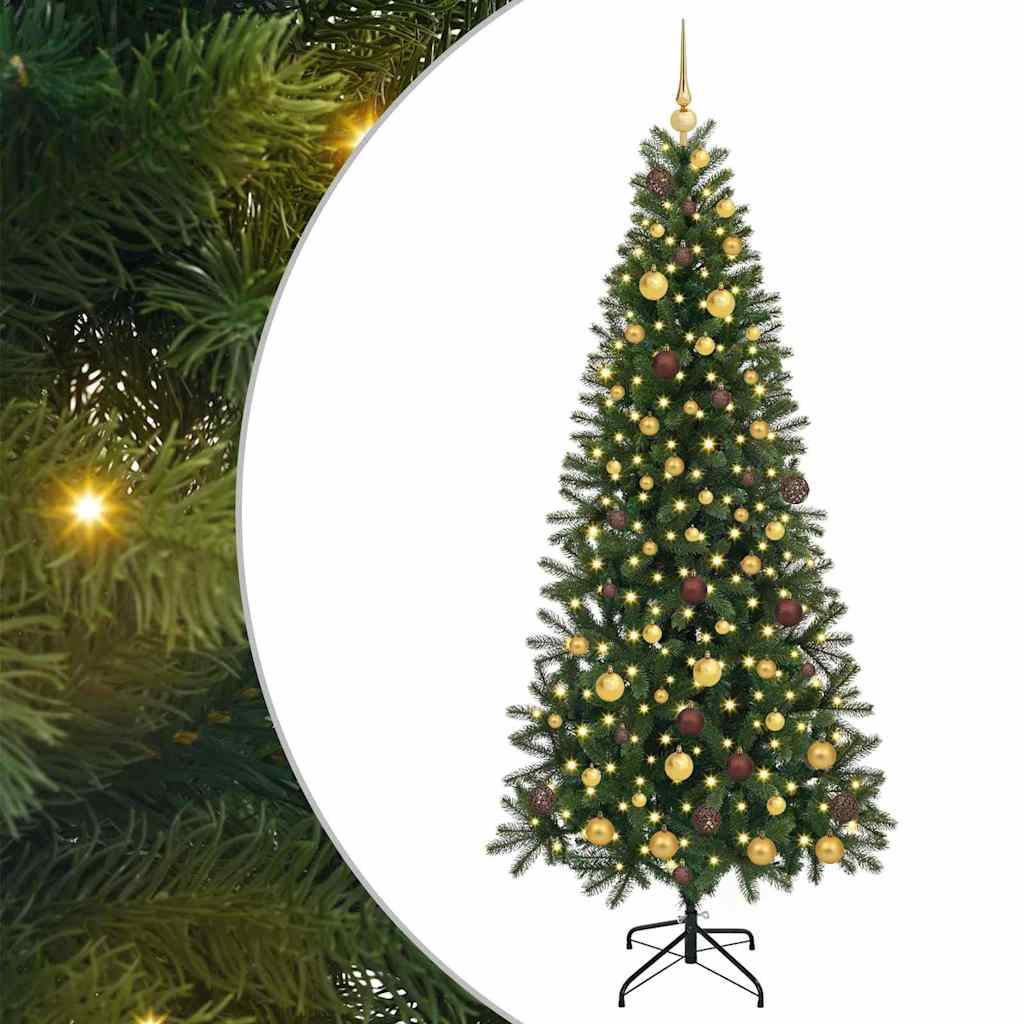 Künstlicher Weihnachtsbaum Mit 300 Leds Grün 210 Cm Pe Und Pvc Vidaxl