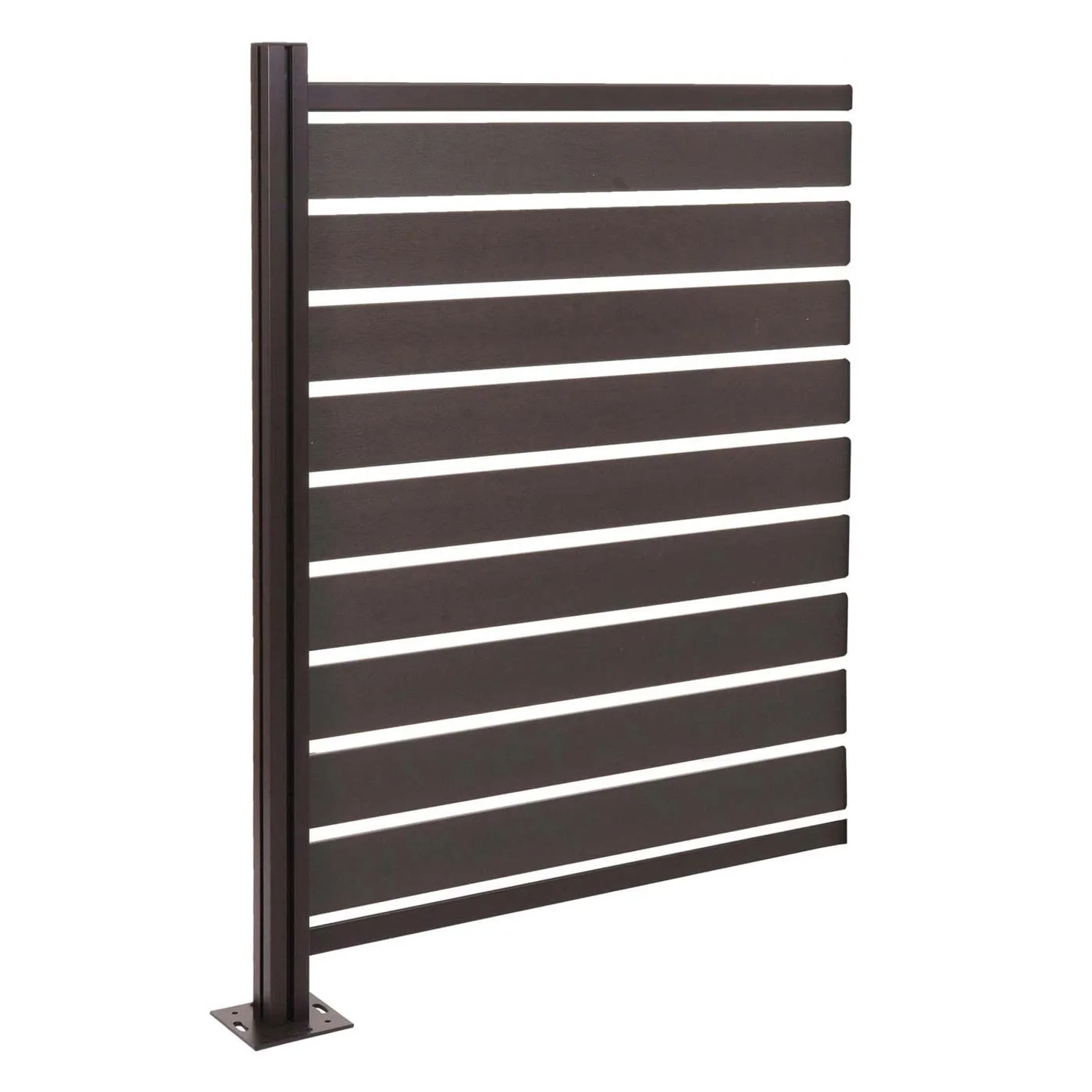 PROREGAL Alu Mülltonnen-Zaun HxBxT 130x100x6cm Erweiterungselement Mülltonnenverkleidung Anthrazit Holzoptik Erweiterbar