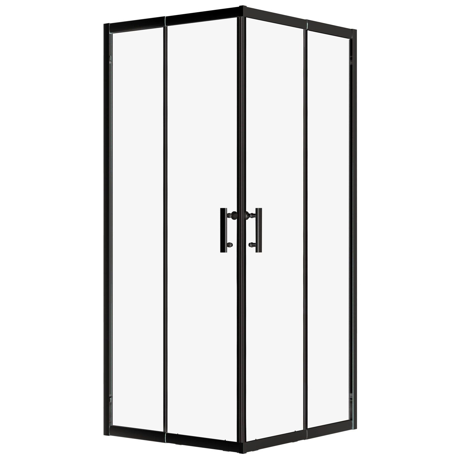 KOLMAN Duschkabine Quadratisch 90 x 90 x 190 Cm 6 Mm Sicherheitsglas Rahmen Schwarz Transparent