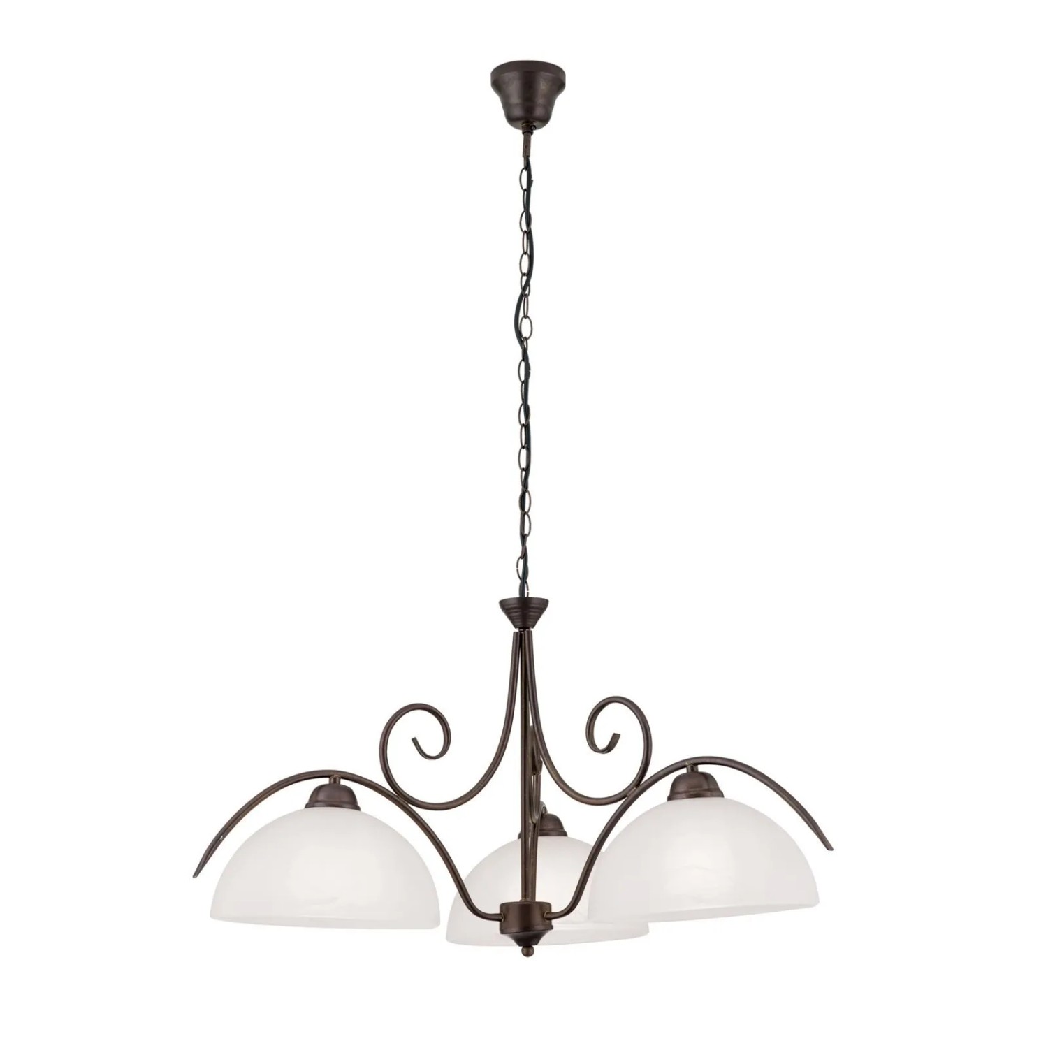 Orion Leuchten Hängeleuchte ⌀ 80cm 3 x E27 Alabaster Braun