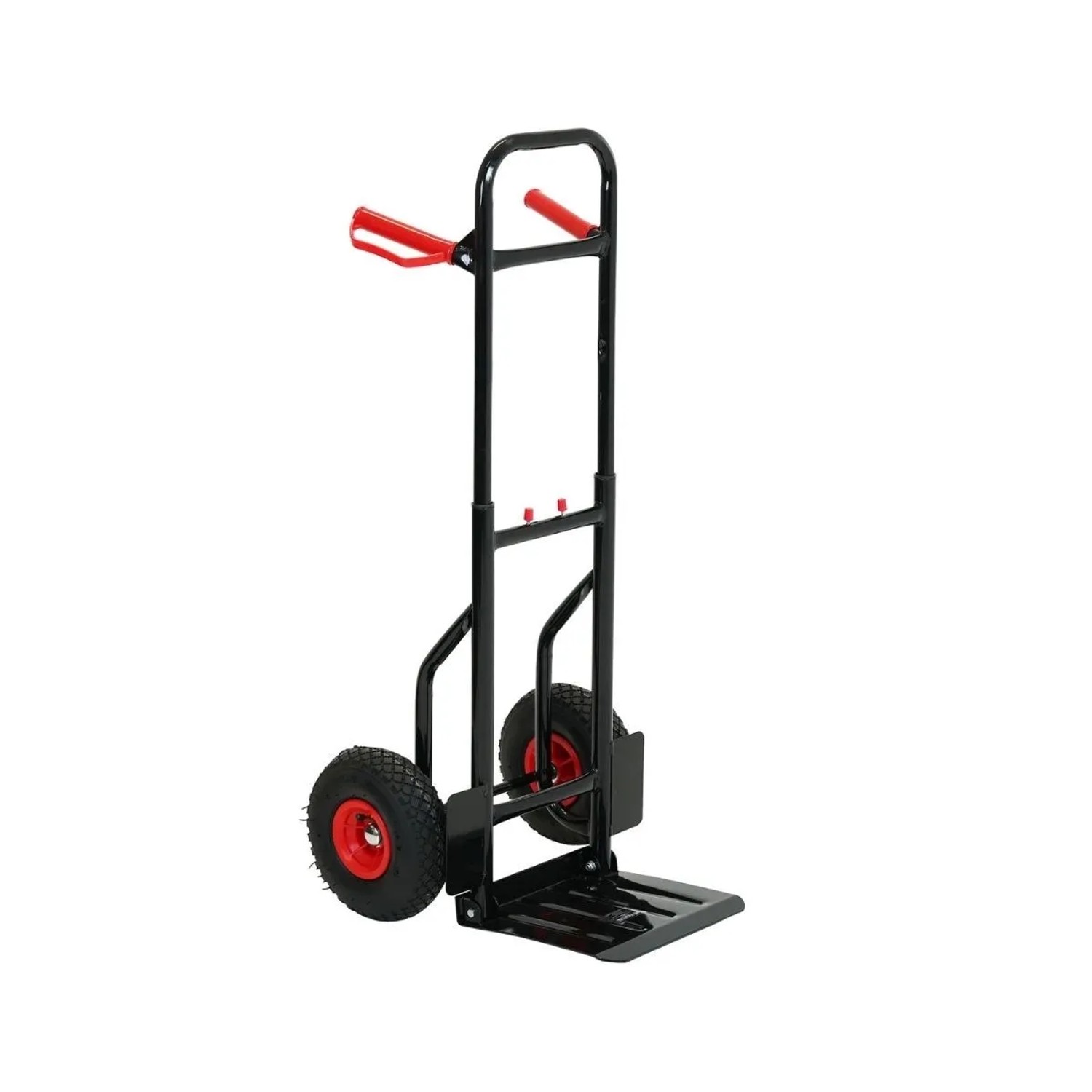 PROREGAL Klappbare Sackkarre ODIN Mit Luftbereifung Traglast 200kg HxBxT 112x48x53cm Schwarz Transportkarre Staplerkarre Klappbar