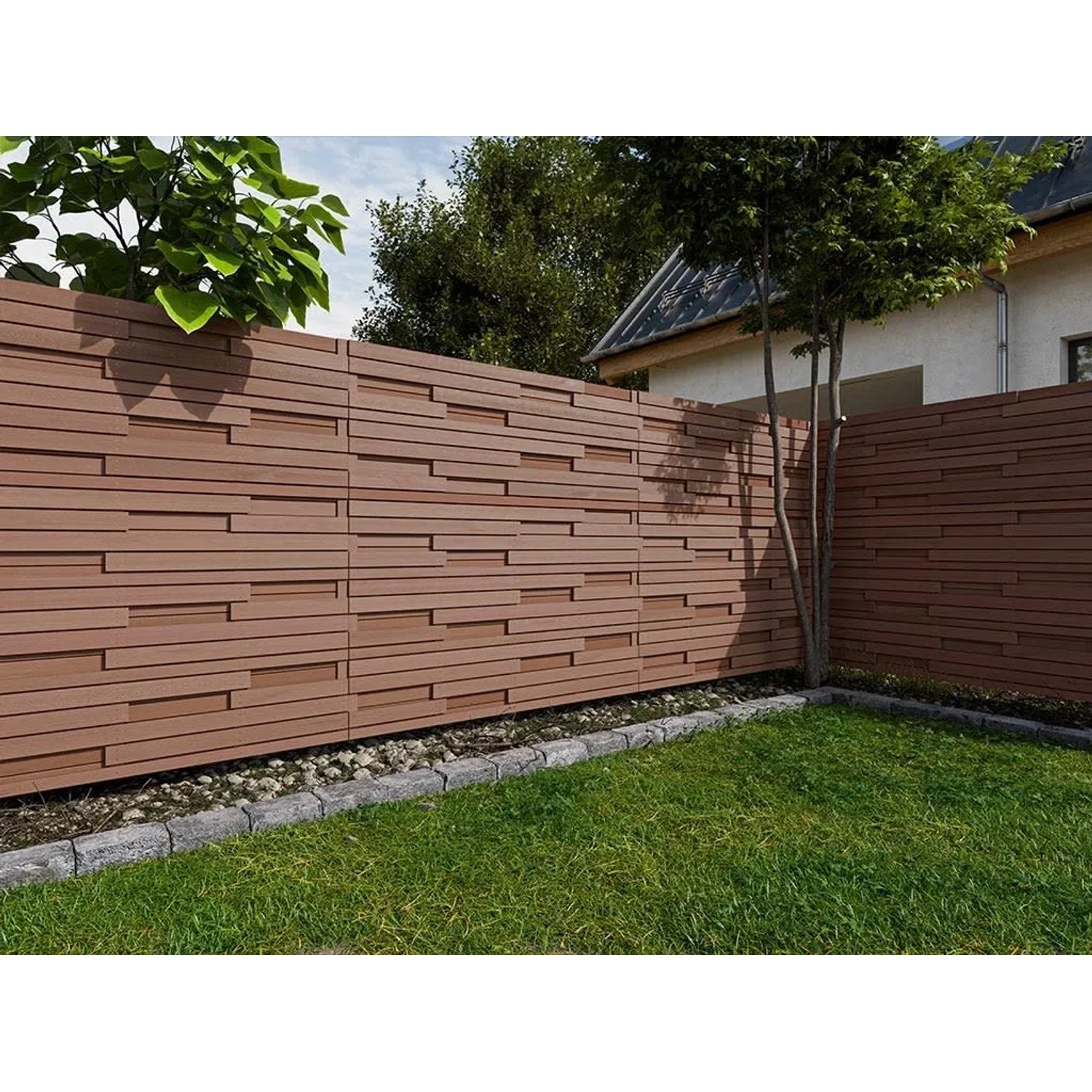 Outgarden Rechteckzaun Bangkirai Premium FCQ