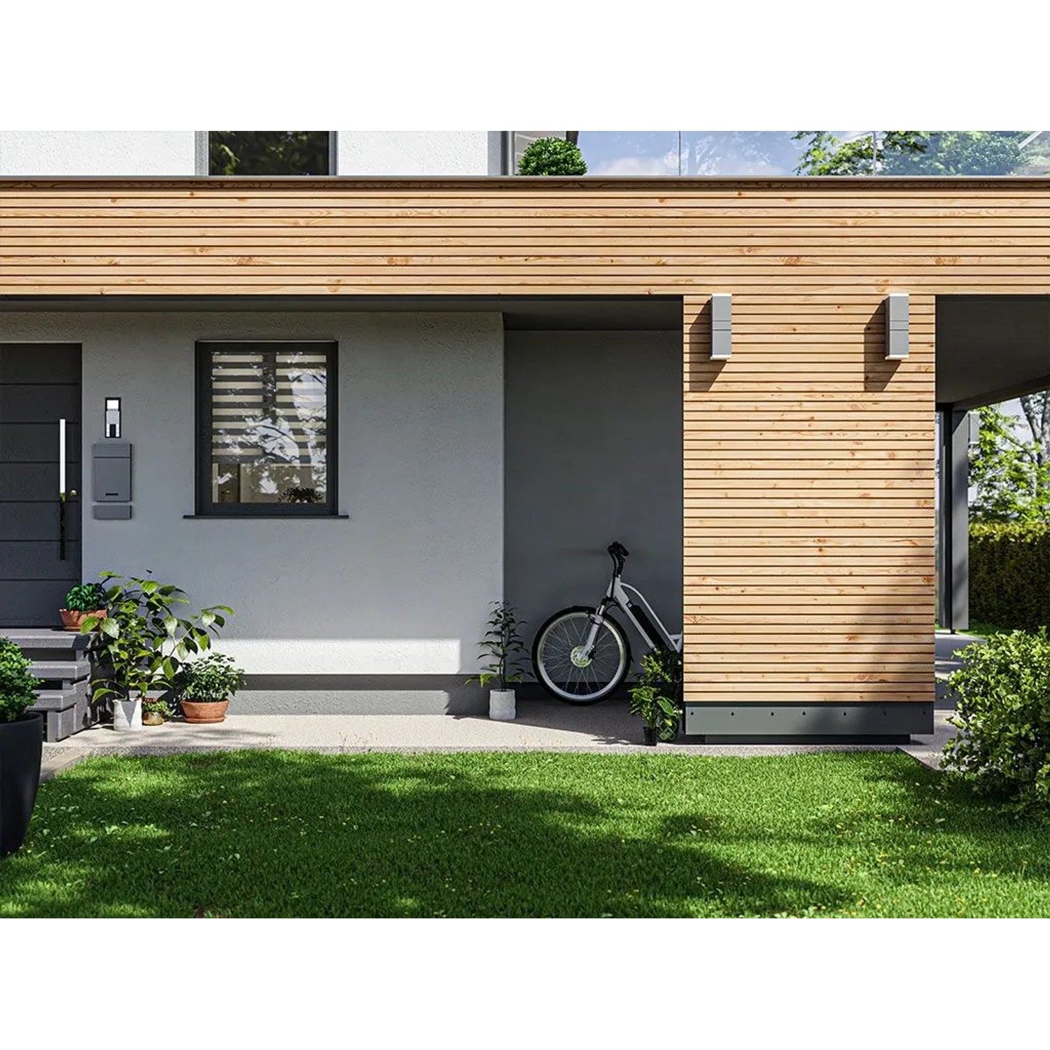 Woodtex Fassadenverkleidung Europäische Lärche Doppelrhombusprofil