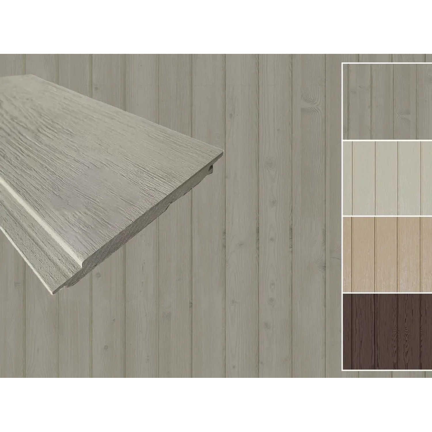 Outgarden WPC Premium Fassadenverkleidung Beige ArmorBoard Massivprofil PU-Kern Co-extrudiert 20 200 mm