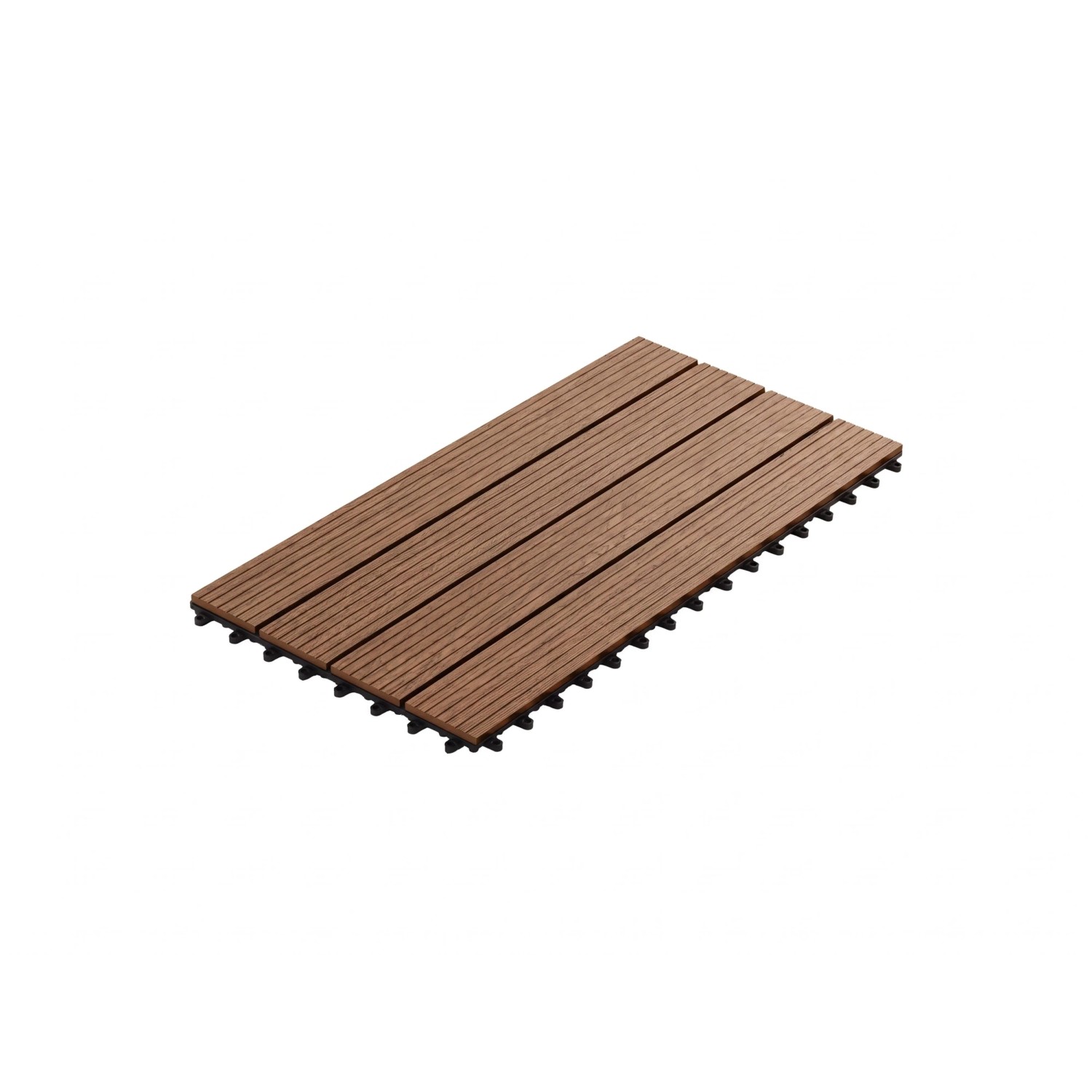 Outgarden WPC-Terrassenfliese Braun Geriffelt