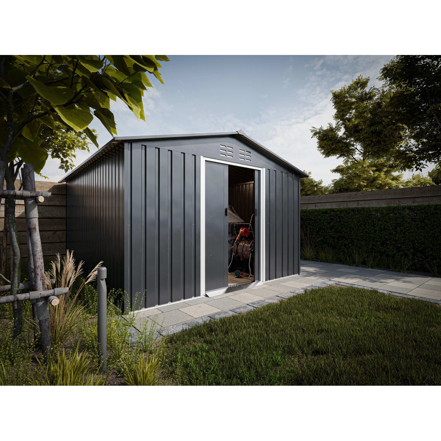 Outgarden Metall-Gerätehaus Max Anthrazit