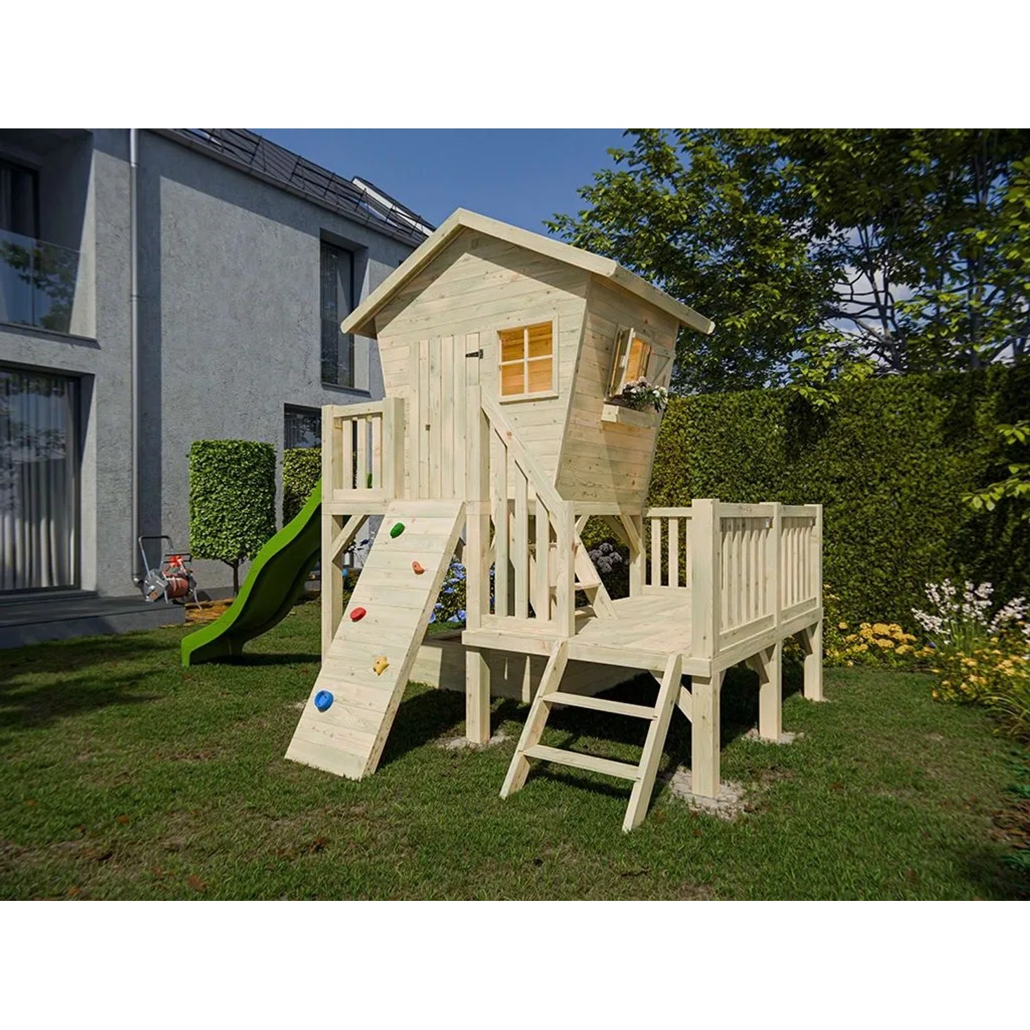 Prestige Garden Stelzenhaus Big Birdy XXL KDI Inklusive Rutsche