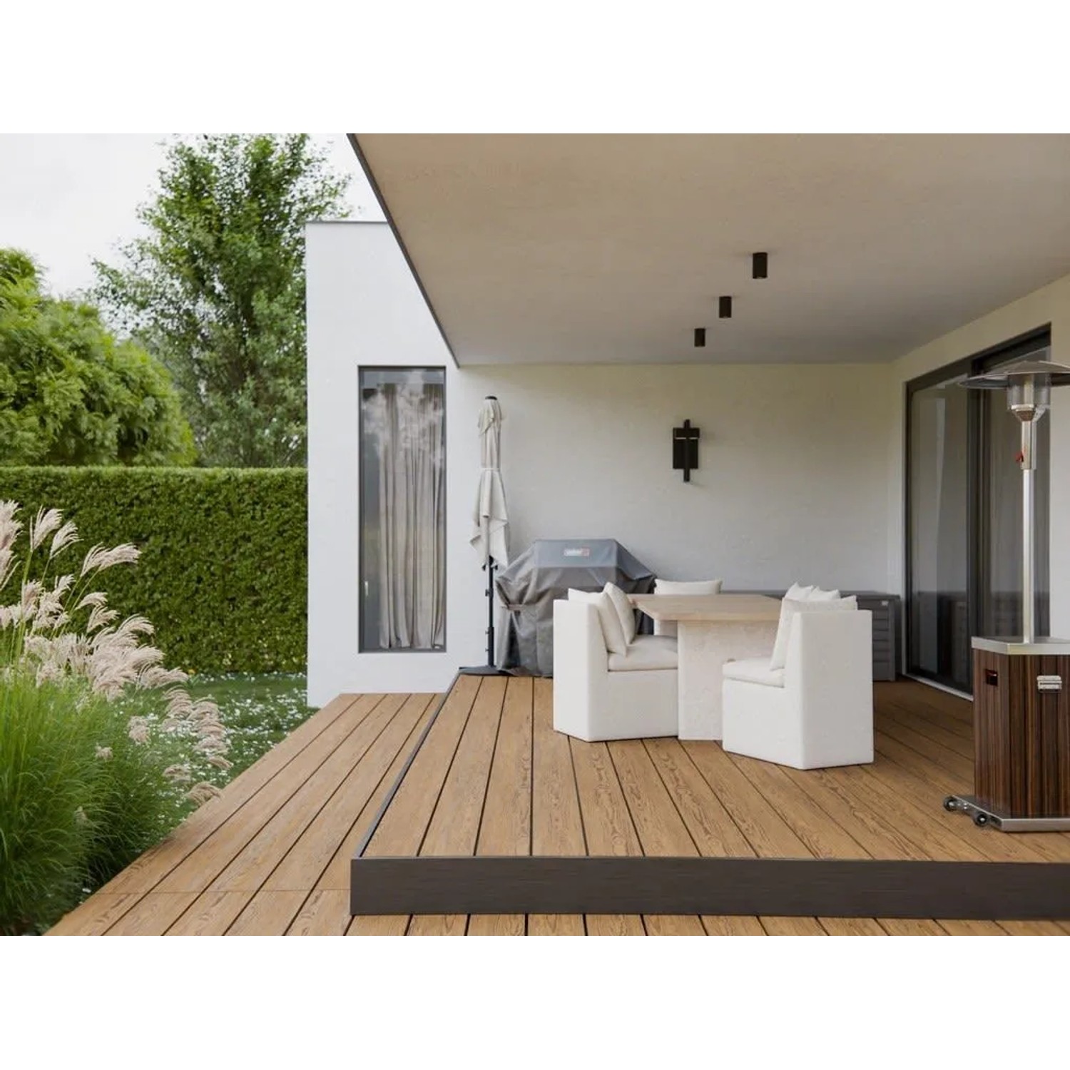 Outgarden WPC Premium Terrassendielen Magnolia ArmorBoard Massiv Co-extrudiert Holzoptik 25x200 mm 2,4 m Lang