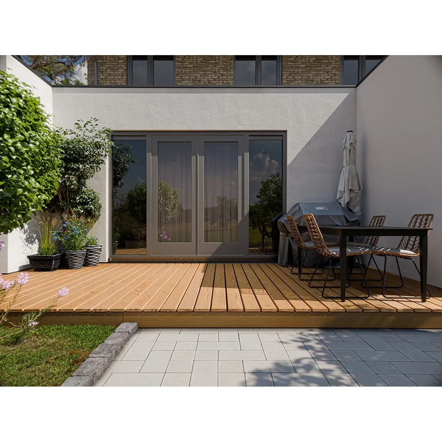 Woodtex Terrassendiele Hochgebirgslärche Unbehandelt B-C