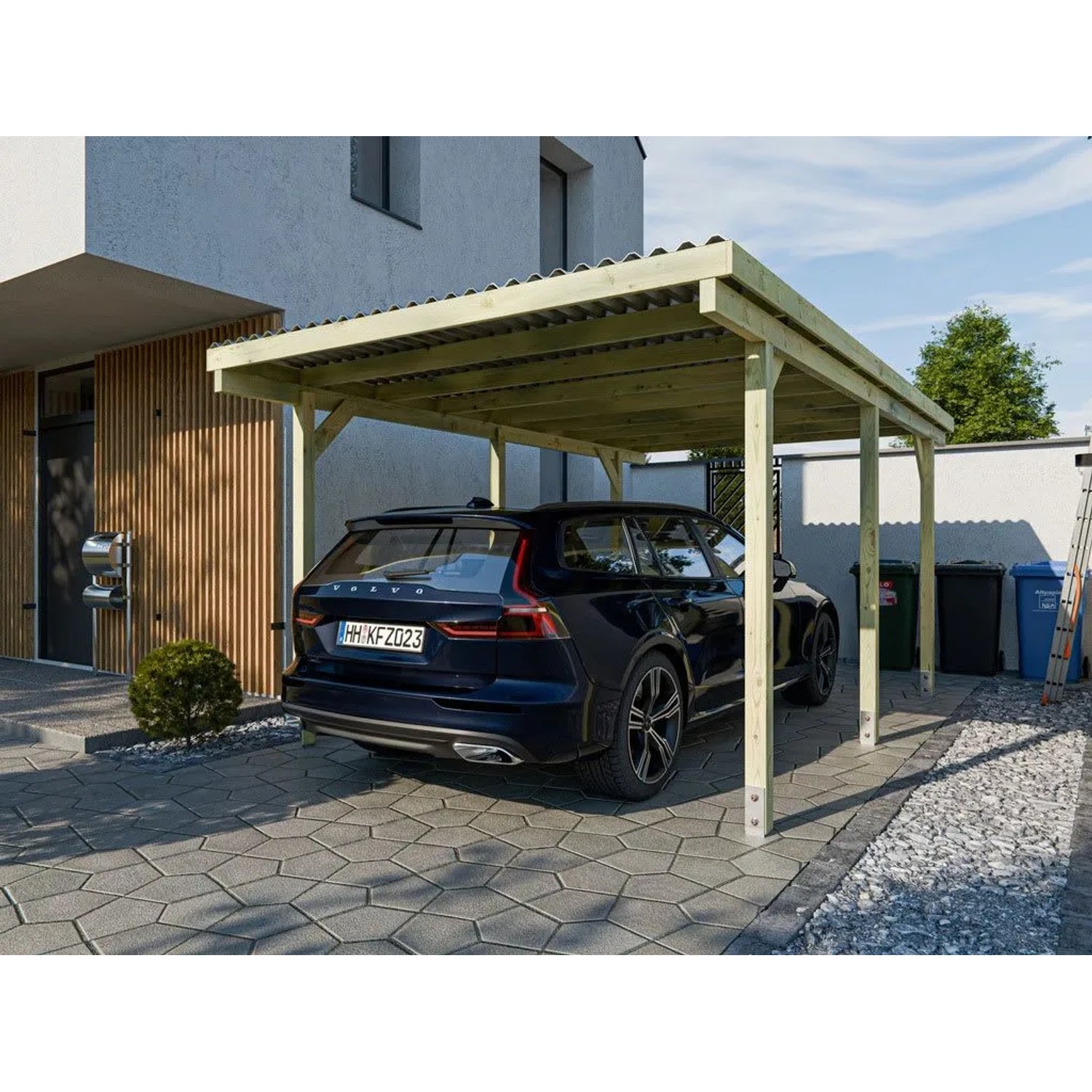 Woodtex Holz-Einzelcarport SmartCover KDI Kiefer