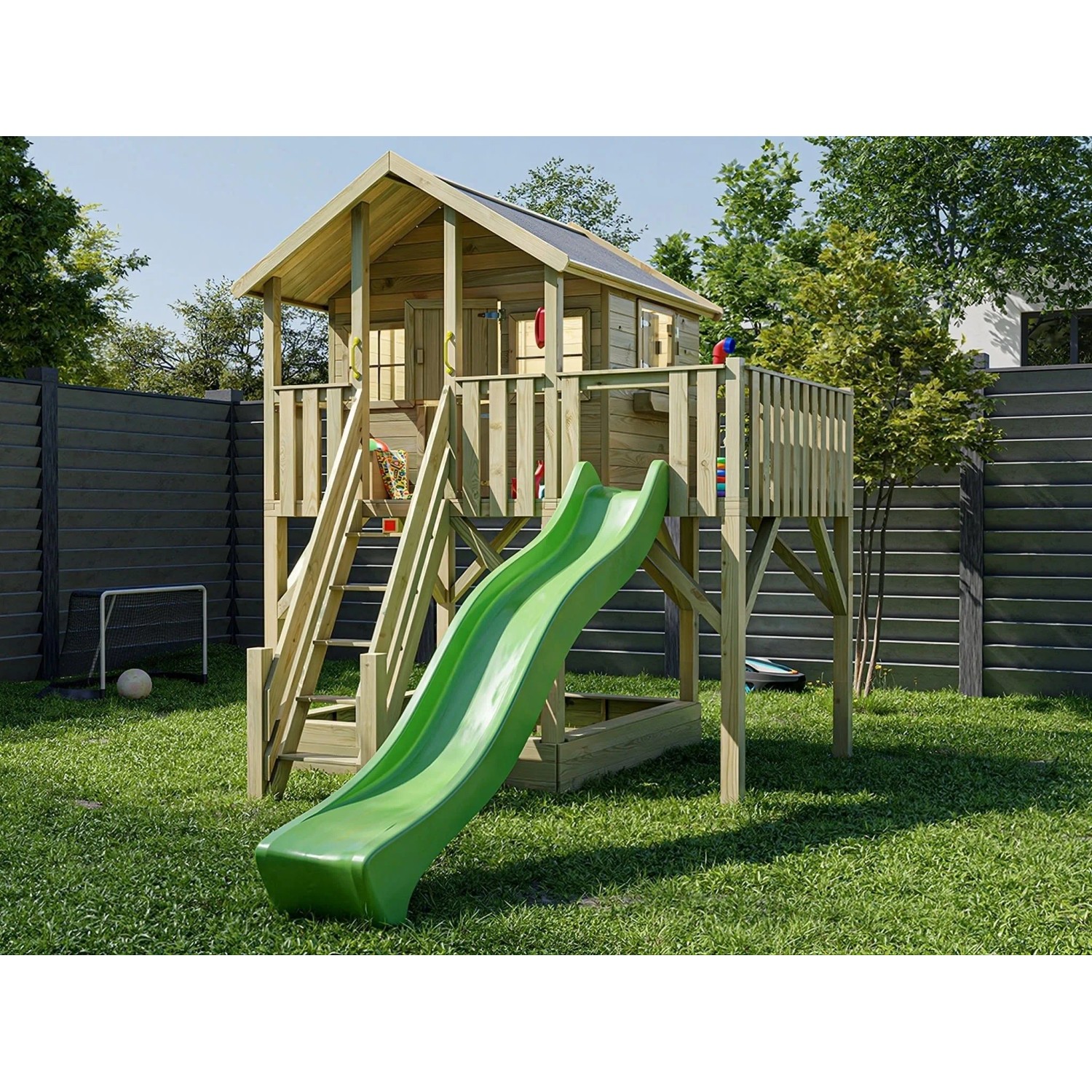 Prestige Garden Stelzenhaus Big House XL KDI Inklusive Rutsche