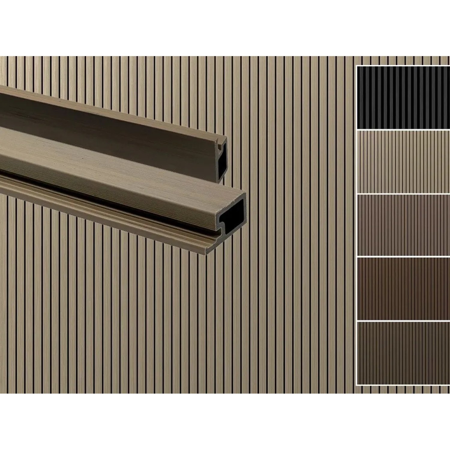 Outgarden Fassadenverkleidung WPC Co-extrudiert Antique Anfangsprofil