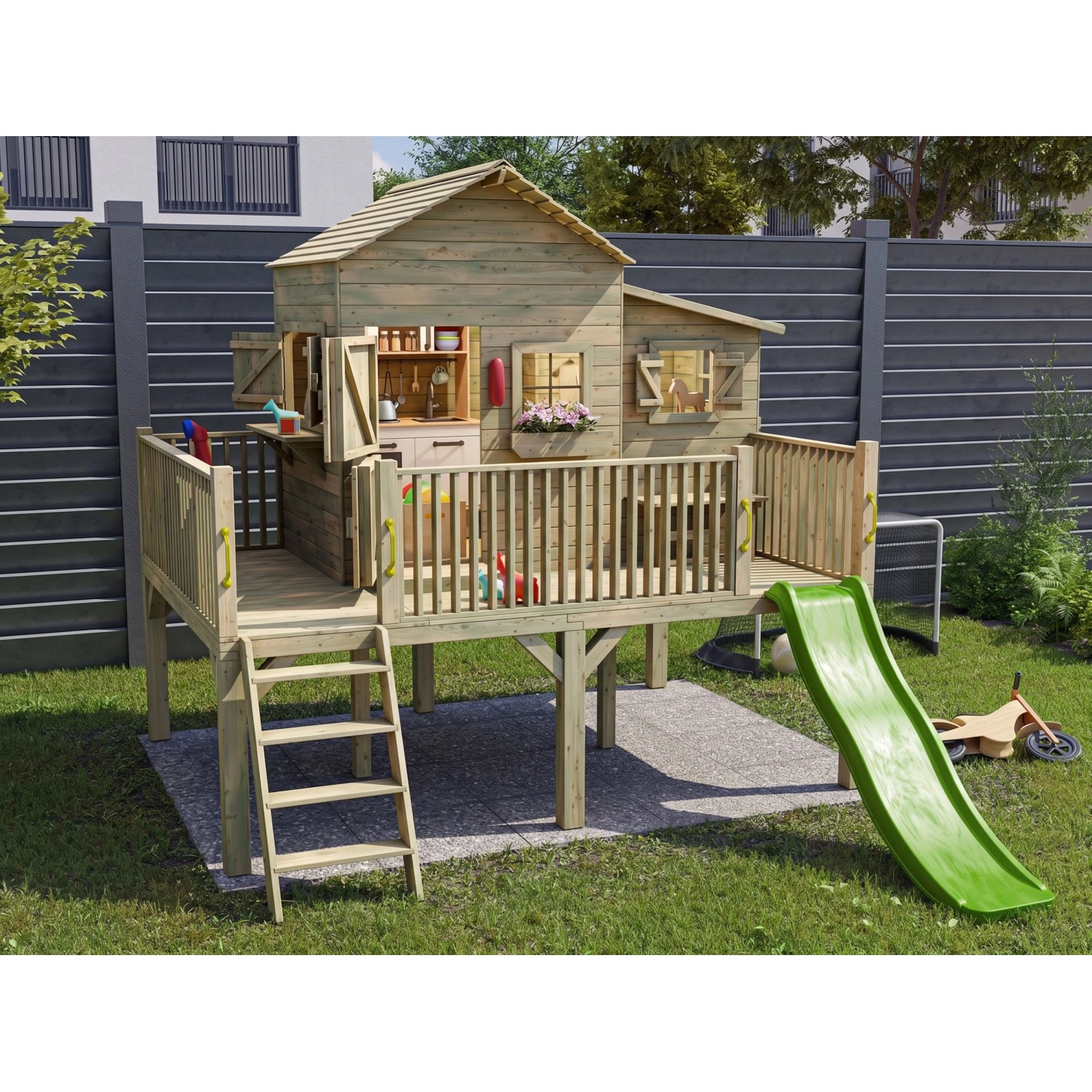 Prestige Garden Stelzenhaus Butterfly KDI XL Inklusive Rutsche