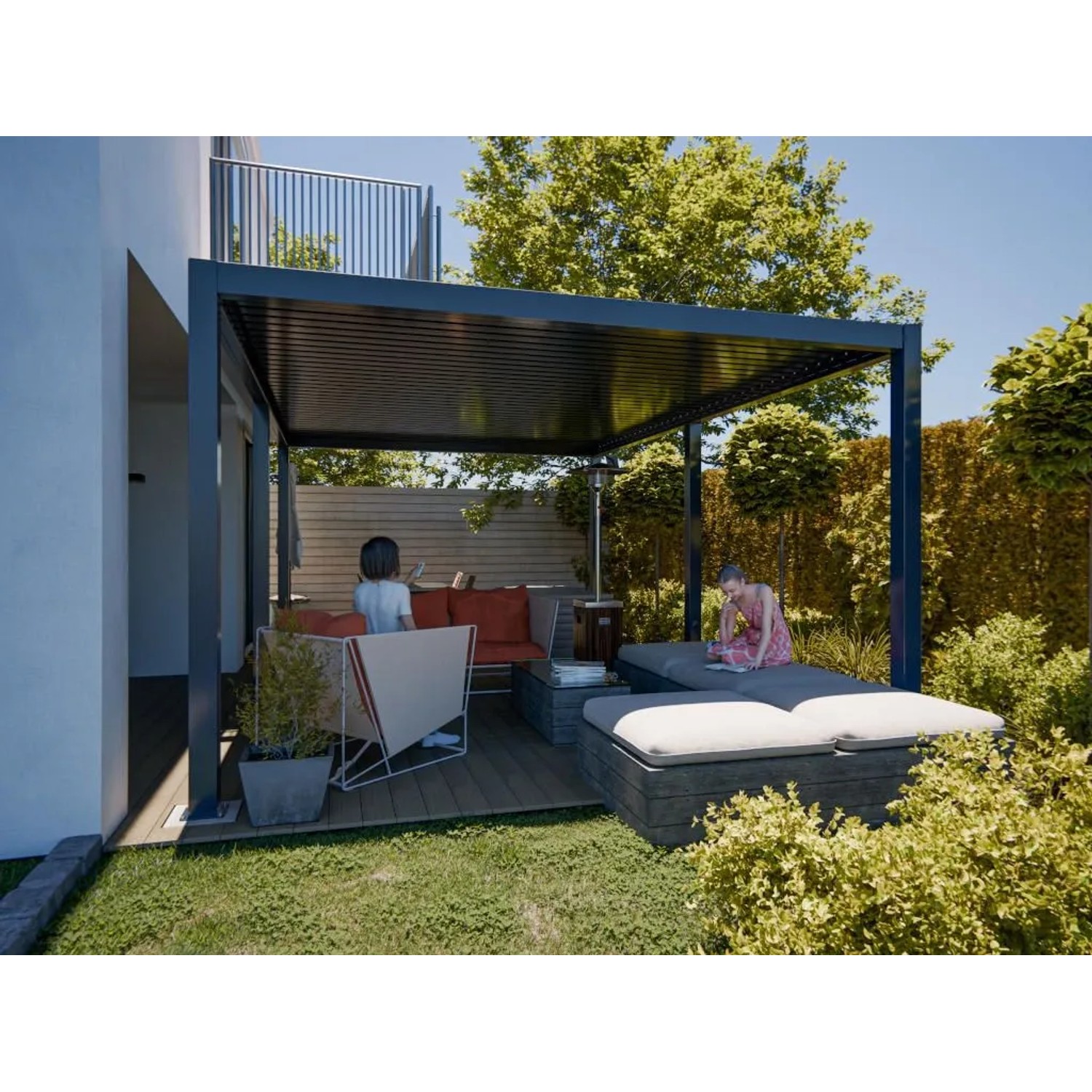 Outgarden Pergola Aluminium Terra Elektrisch