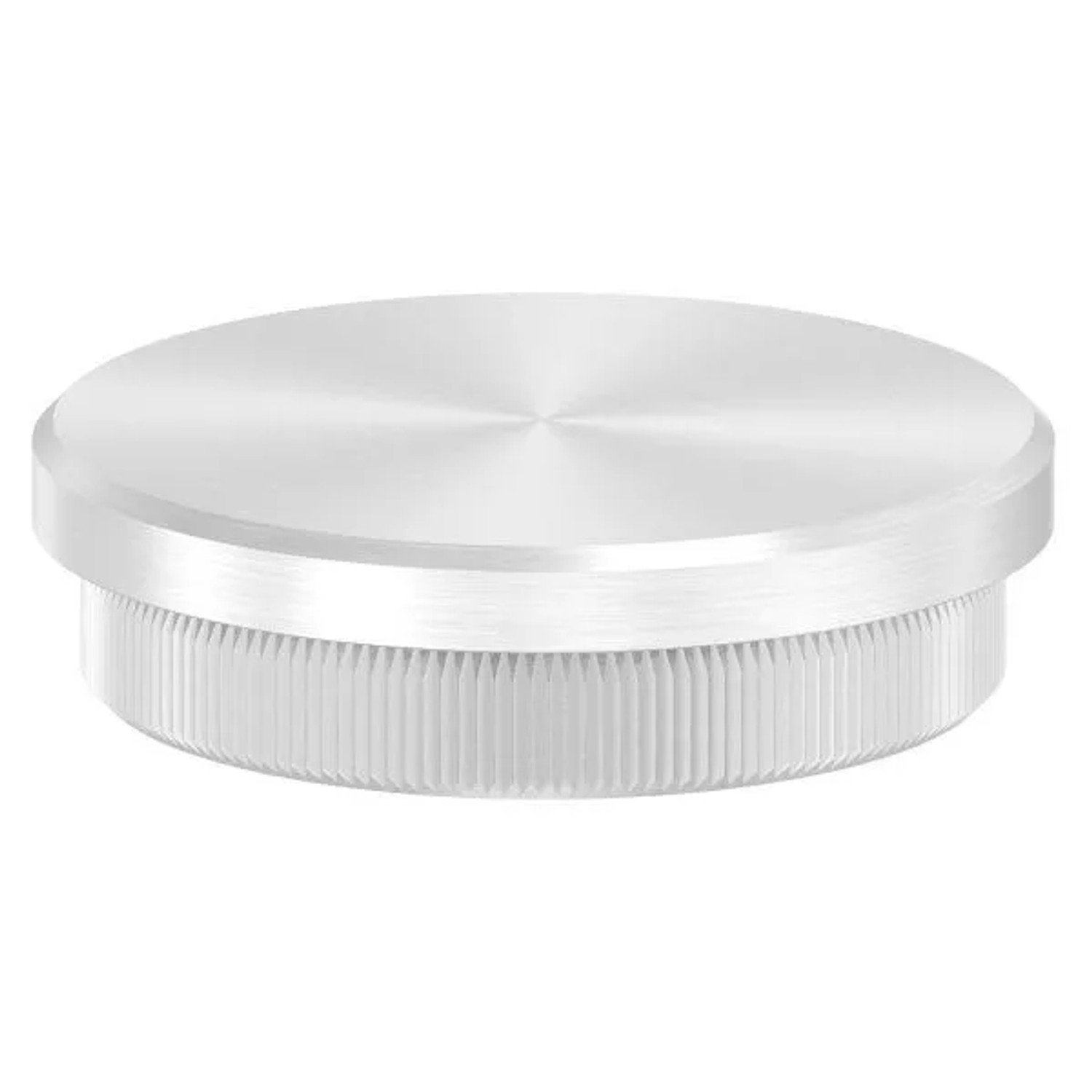 FeNau Einsteckkappe Edelstahl V2A Für Rohr Ø 48,3 mm Wandstärke 2,5 mm Flach Massiv