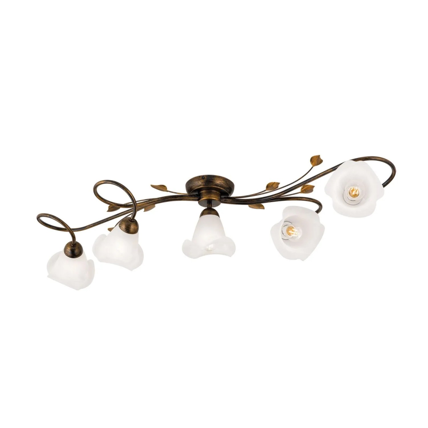 Orion Leuchten Deckenleuchte 5-flammig Florale Optik Antik