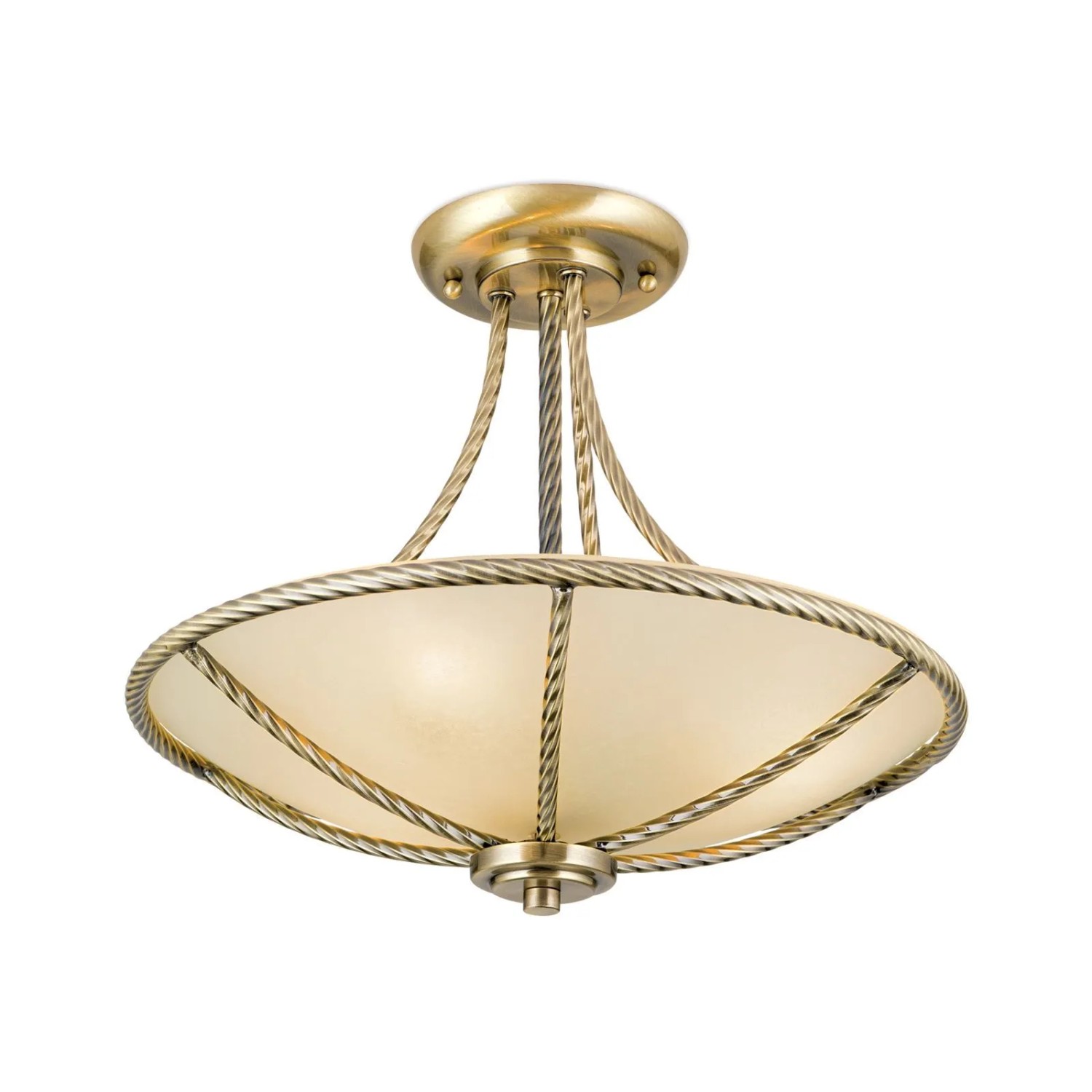 Orion Leuchten Hängeleuchte Patina Beige 42 cm
