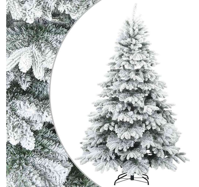 Künstlicher Scharnier-weihnachtsbaum Schneebedeckt Weiß 180 Cm Vidaxl