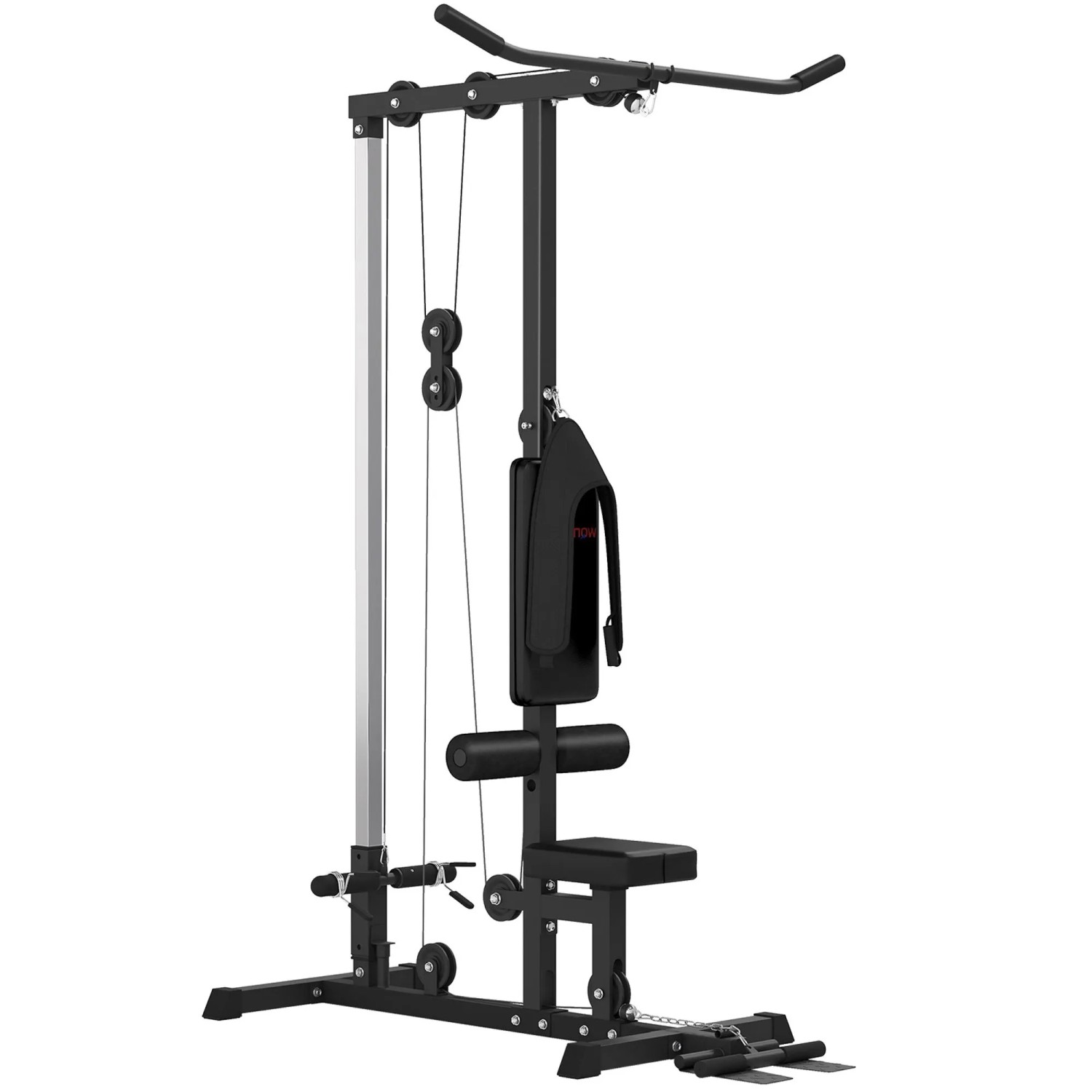 SPORTNOW Kraftstation Stahl Kunstleder 140L x 108B x 197H cm Schwarz