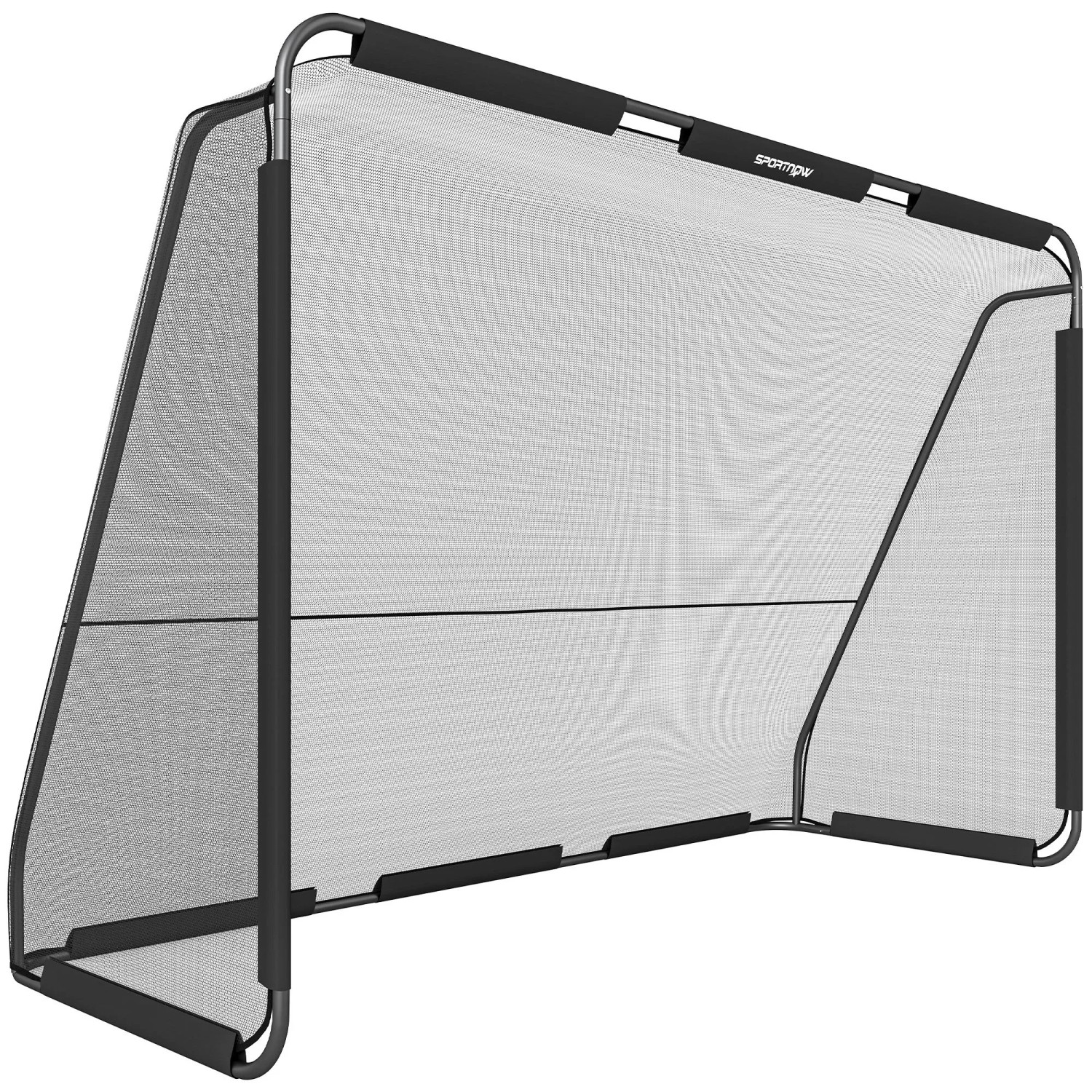 SPORTNOW Fußballtor Metall Polyester 300L x 120B x 200H cm Schwarz