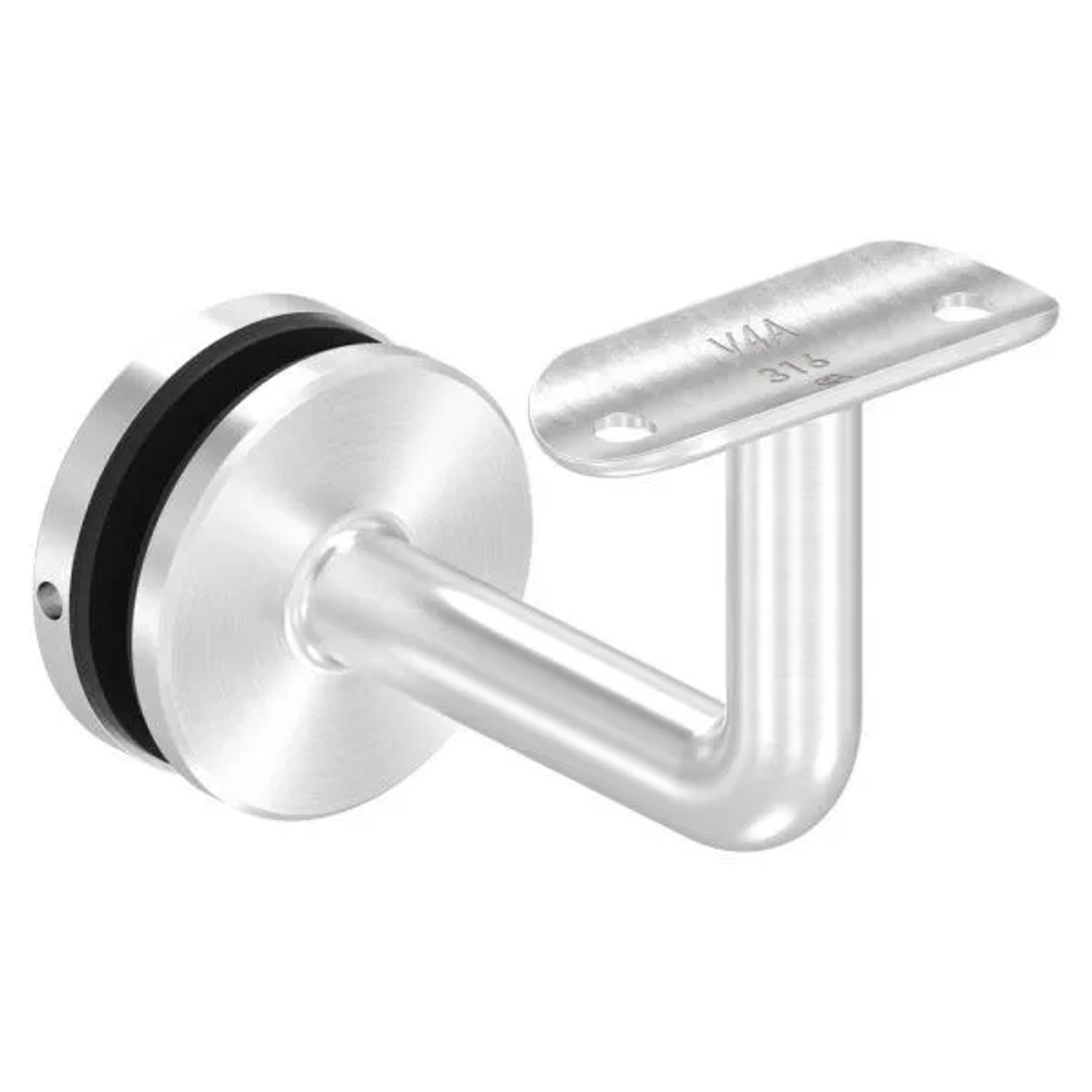 FeNau Handlaufhalter V4A Für Rohr 42,4 mm Glas 8-21,52 mm Montage An Glas