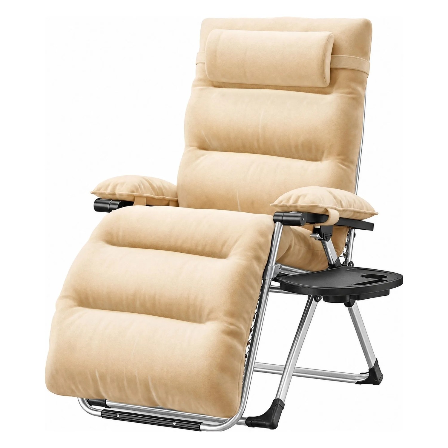 KESSER Sonnenliege Klappbar Basic Rückenlehne Verstellbar Beige