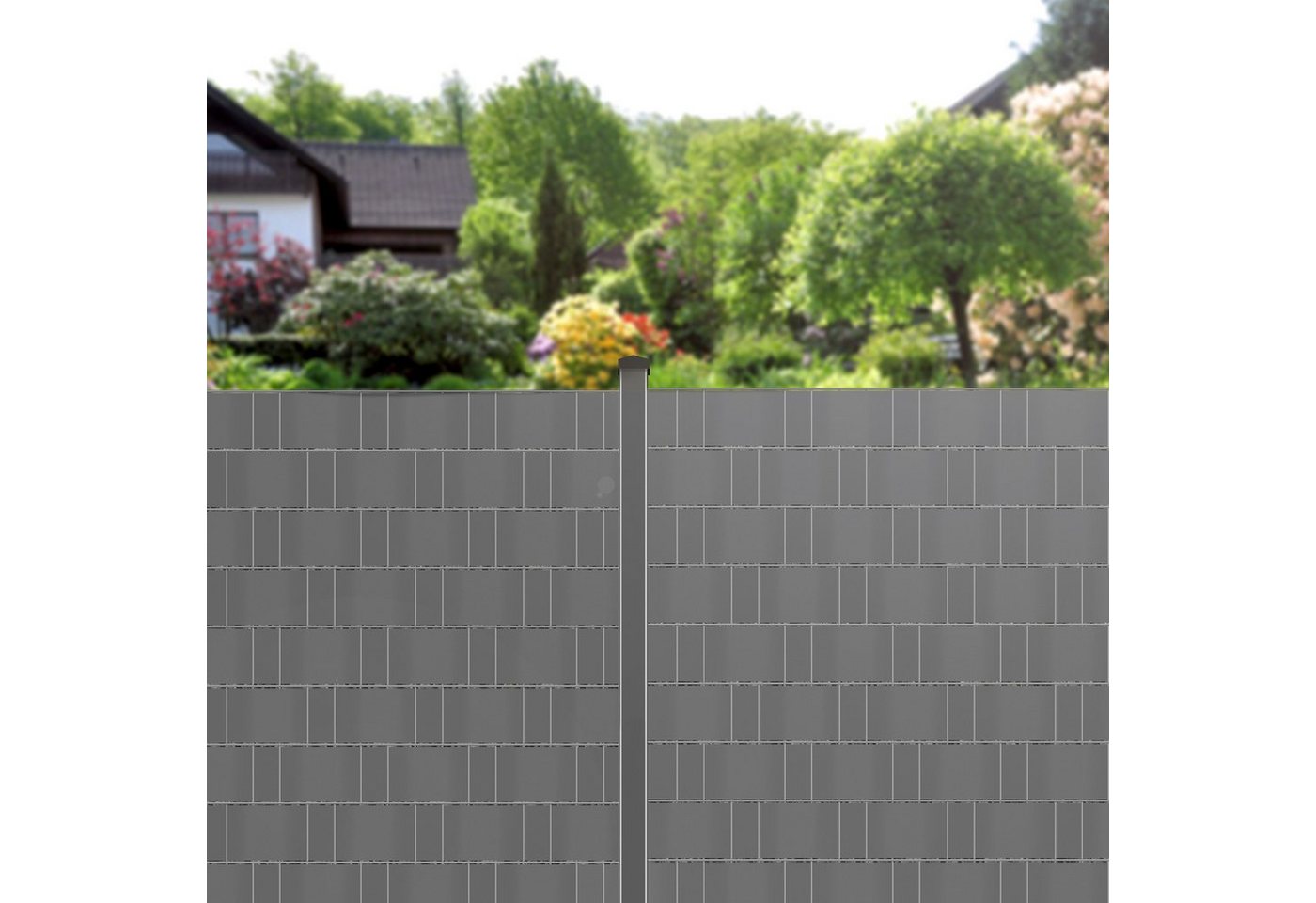 KESSER PVC Sichtschutzstreifen für Doppelstabmatten 35 m Grau Bild 5