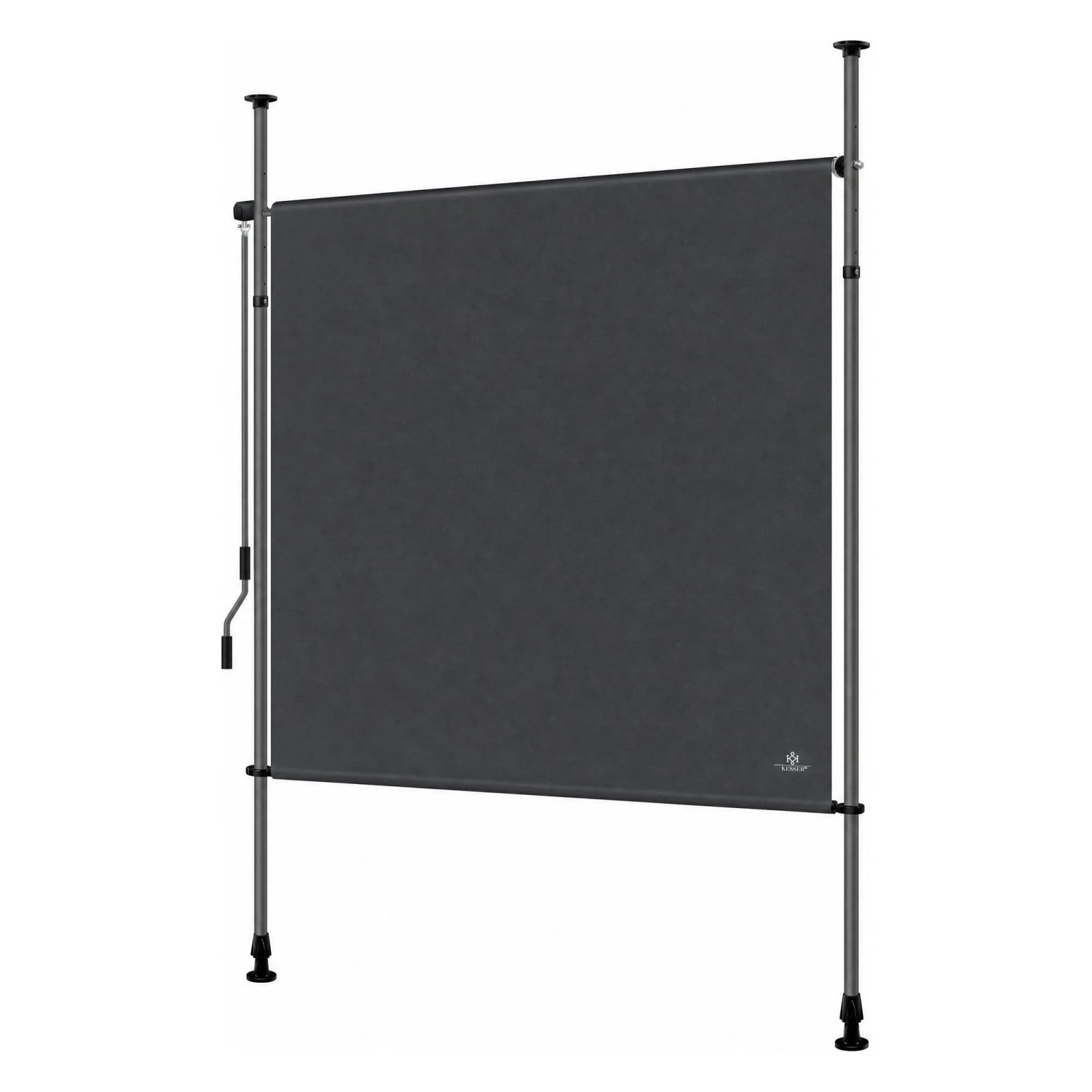 KESSER Klemmmarkise Senkrechtmarkise Blickdicht 120 x 310 cm Anthrazit
