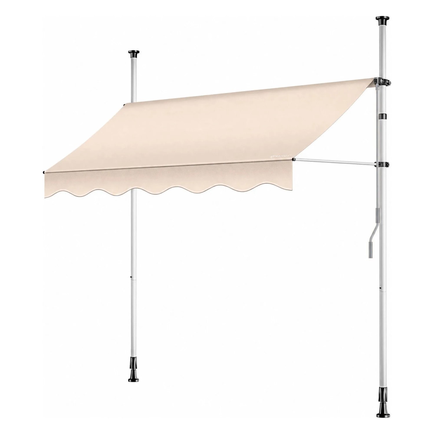KESSER Klemmmarkise für Balkon mit Handkurbel Ohne Bohren 400 cm Beige