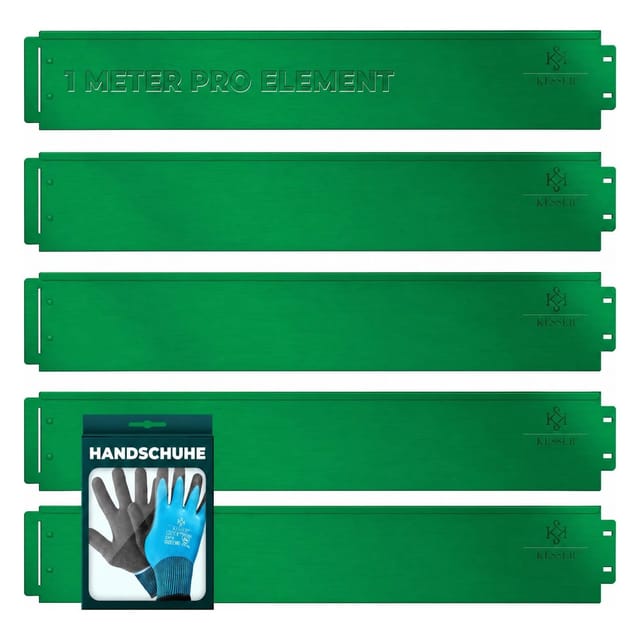 KESSER Rasenkante Beeteinfassung Metall Länge 45 m Höhe 14 cm Grün