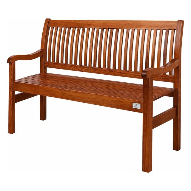 KESSER Massivholz Gartenbank Wetterfest für 3-4 Personen 150 cm Dunkelbraun