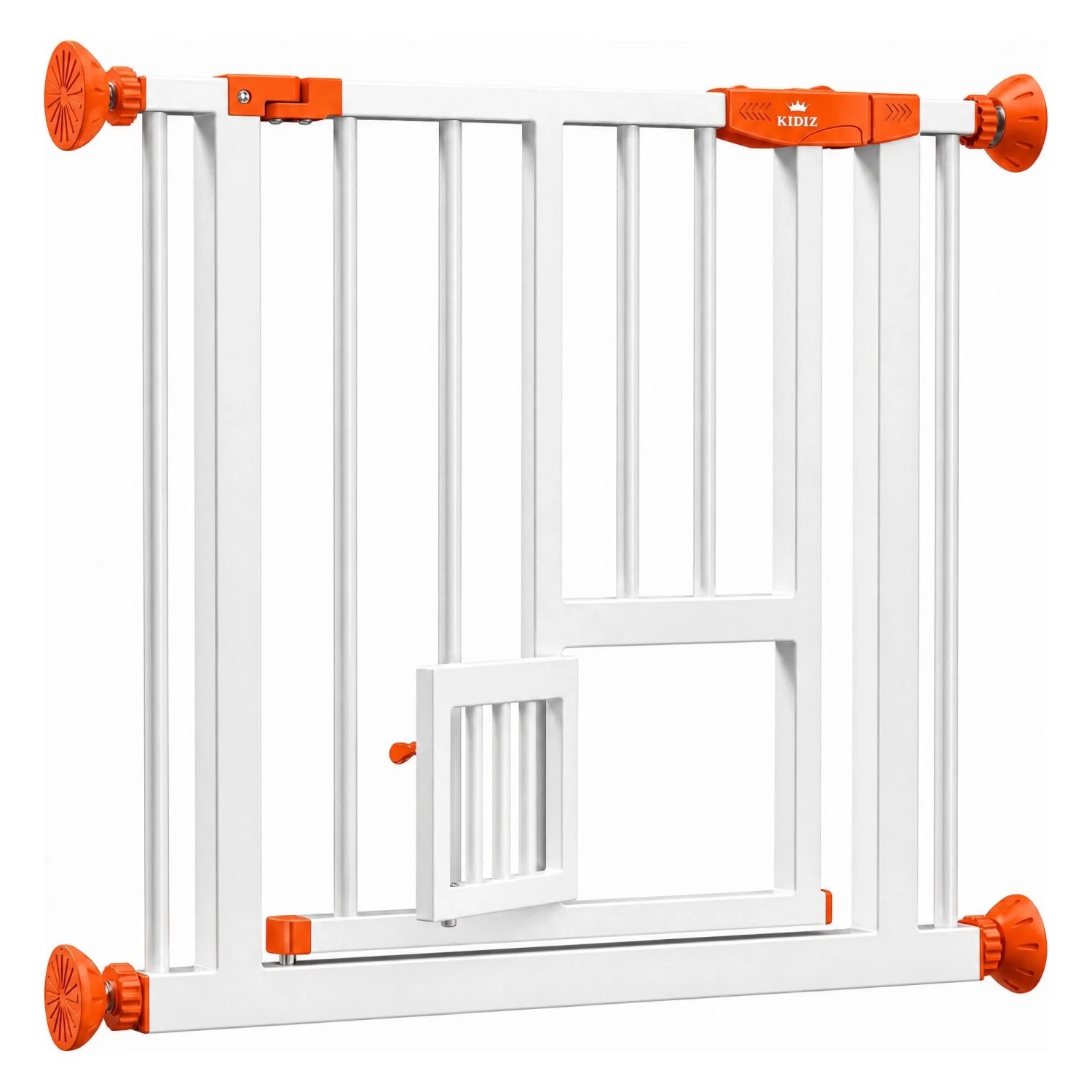 KIDIZ Absperrgitter Zum Klemmen mit Katzenklappe 88 Bis 94 cm Orange